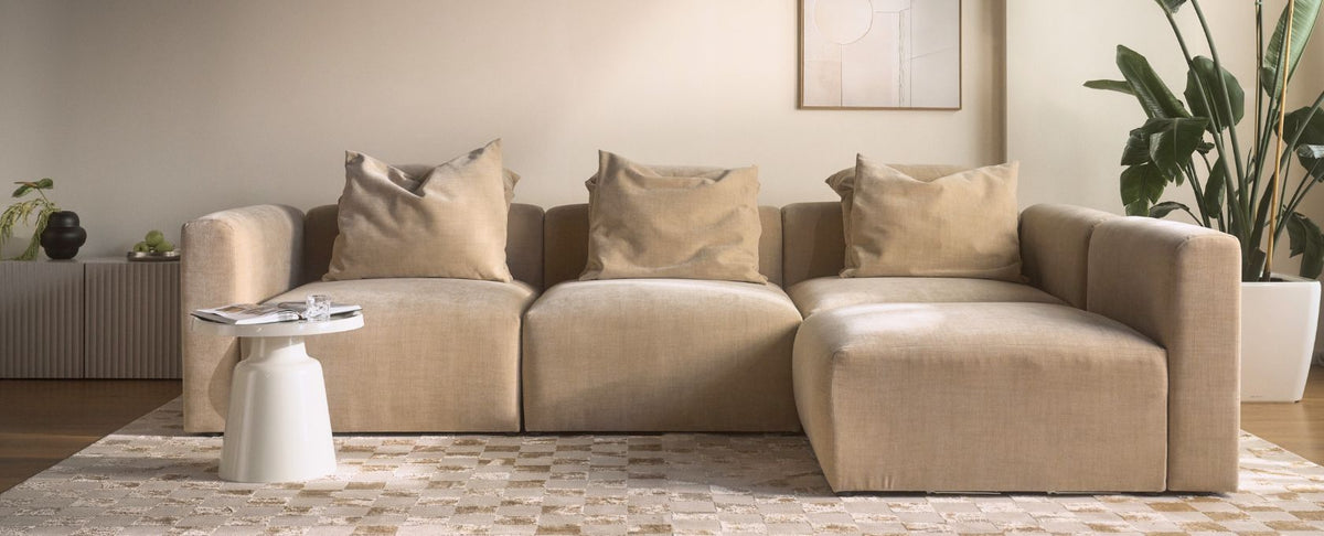 sofa modułowa nooky w aranżacji salonu
