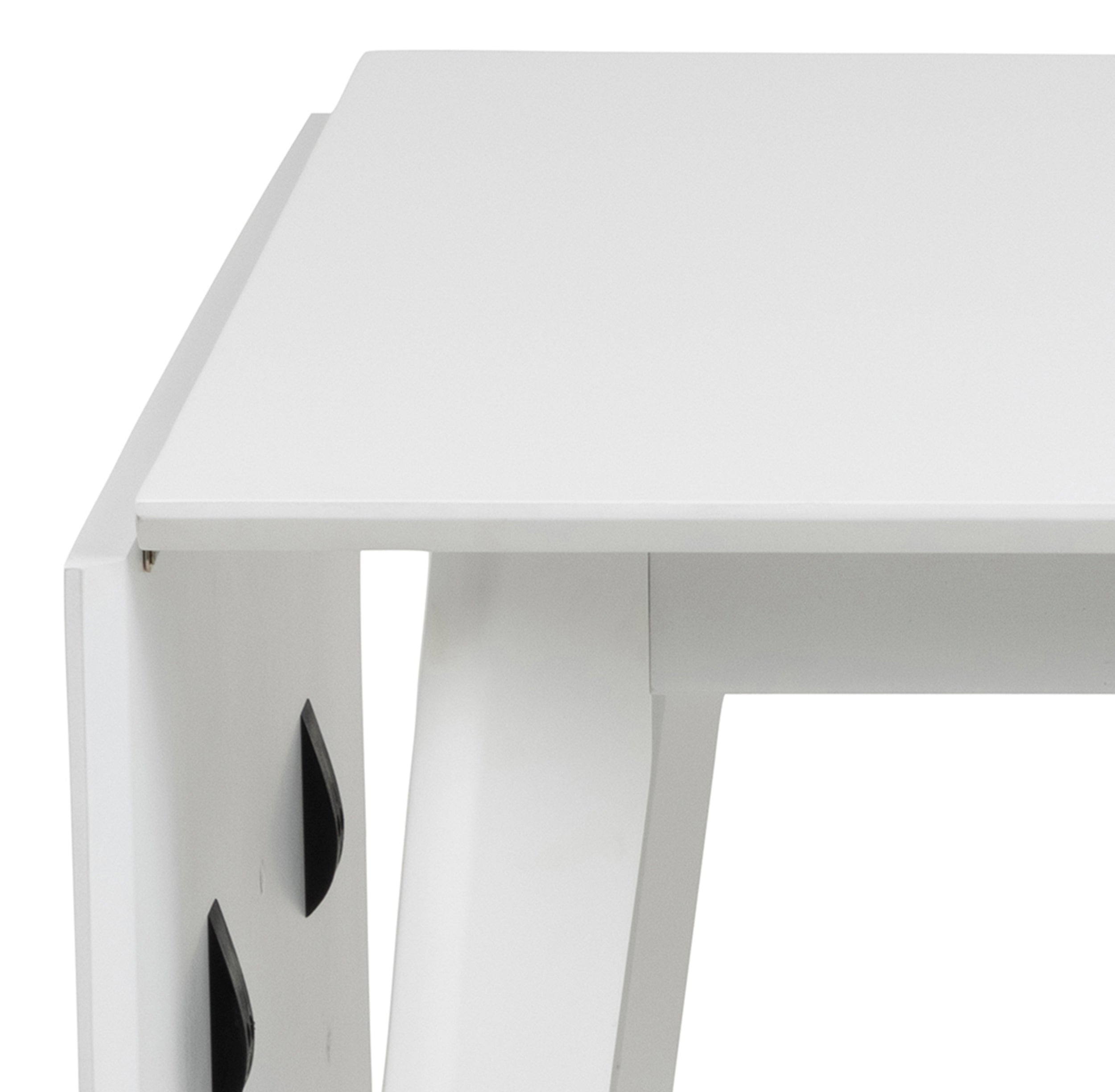 Stół do jadalni rozkładany Gemirro 80-120x80 cm biały