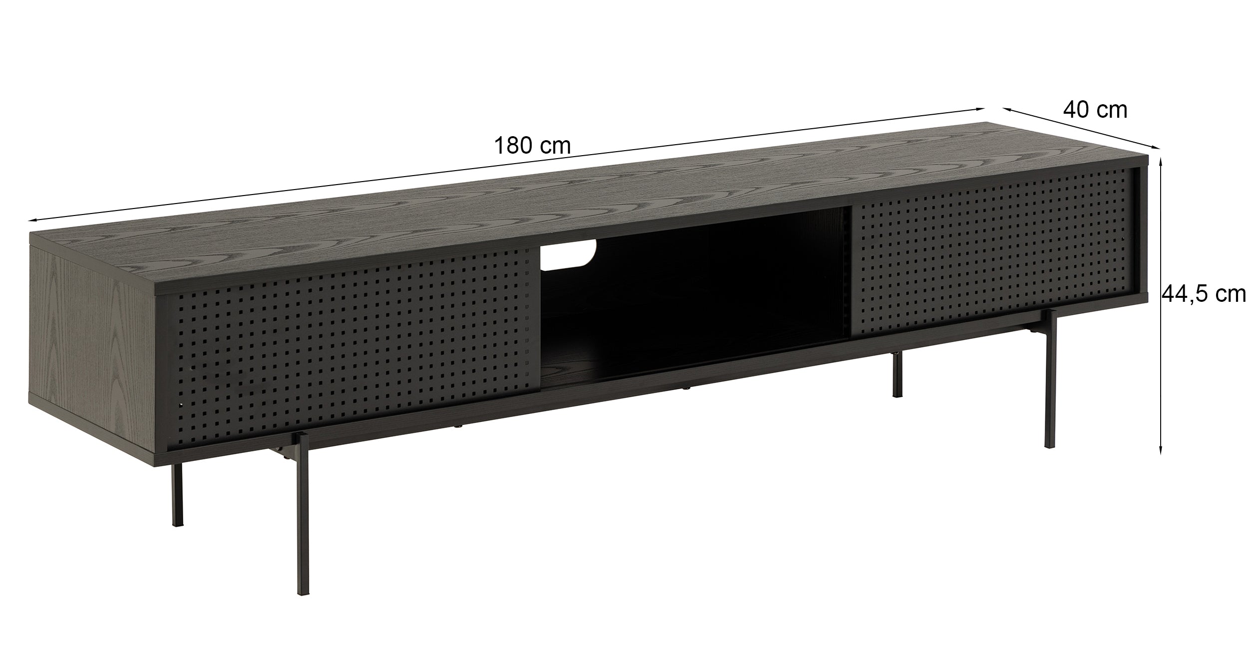 Szafka RTV Santov 180 cm czarna