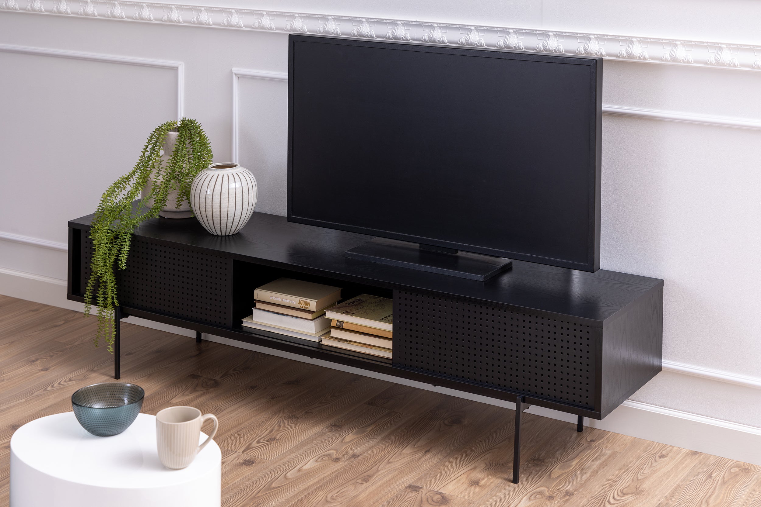 Szafka RTV Santov 180 cm czarna