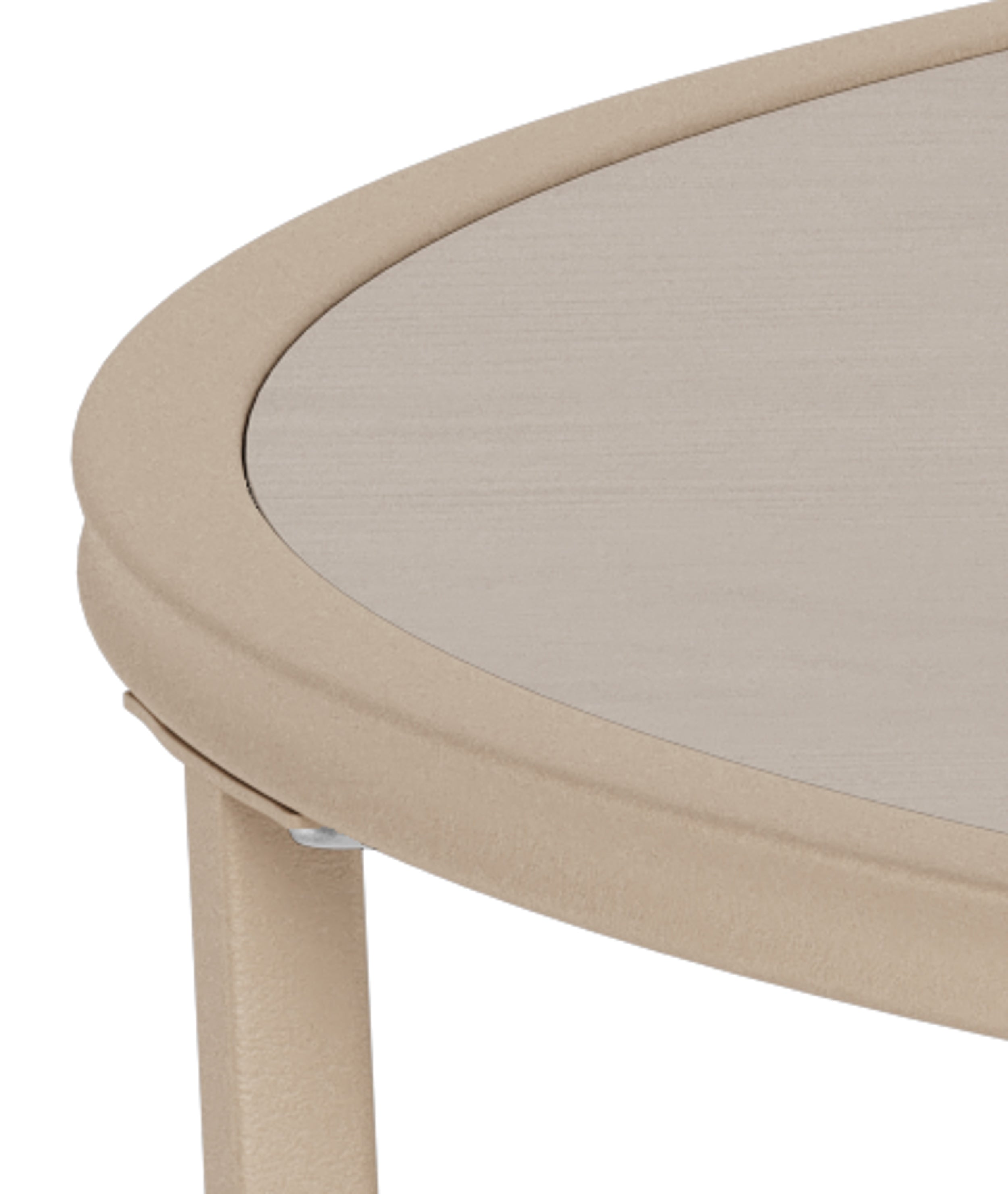 Stolik kawowy Seaford średnica 80 cm beżowy