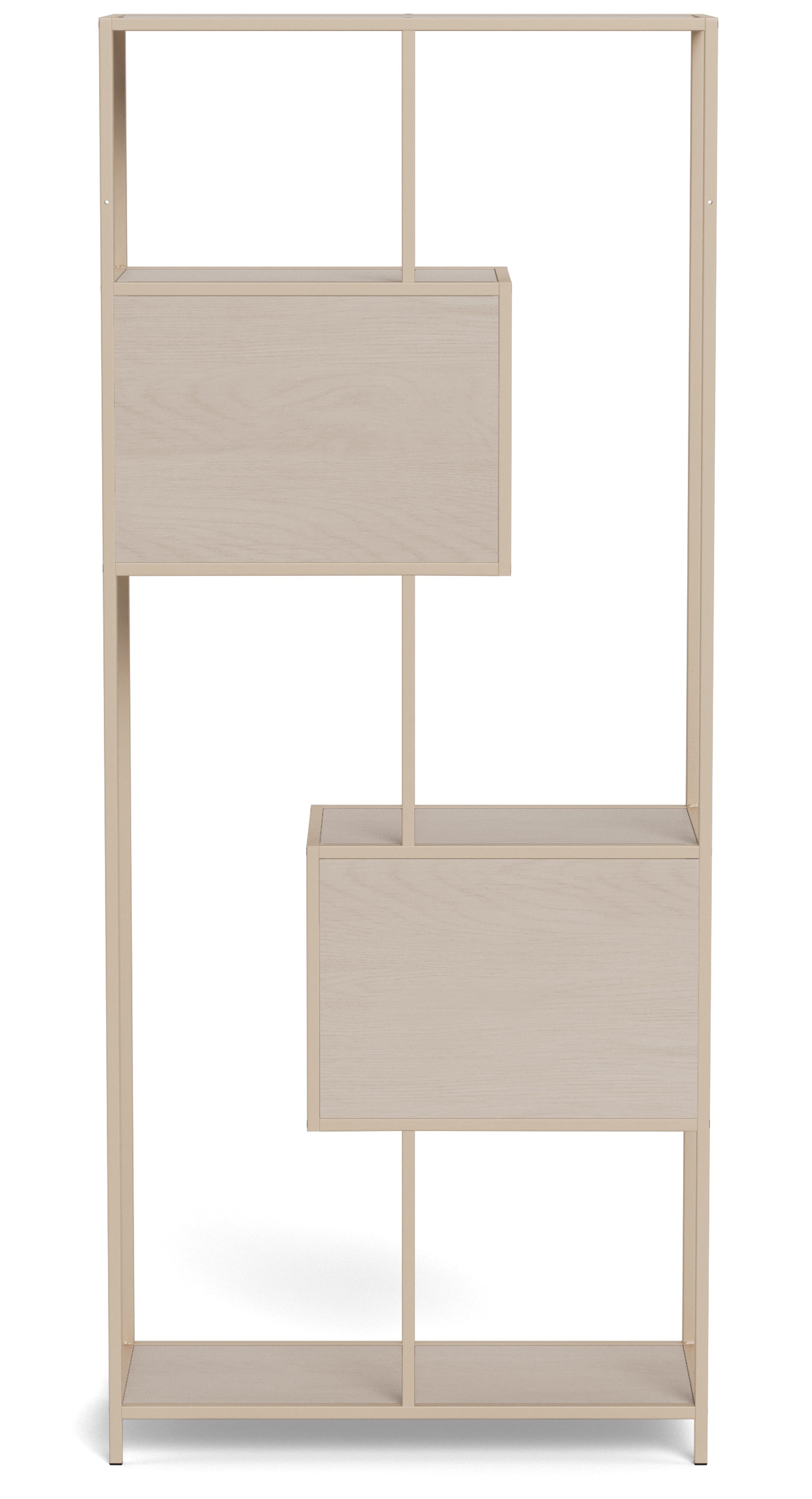 Regał Seaford 77 cm beżowy lamele