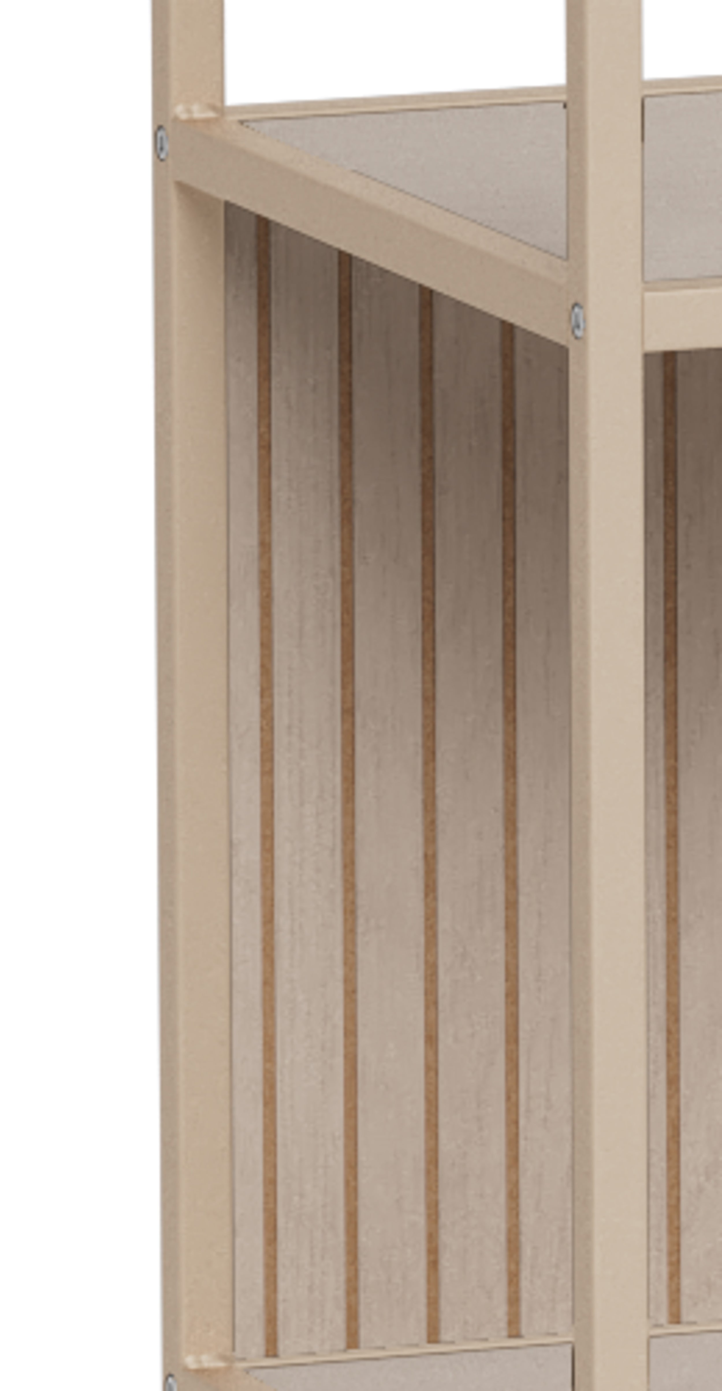Regał Seaford 77 cm beżowy lamele