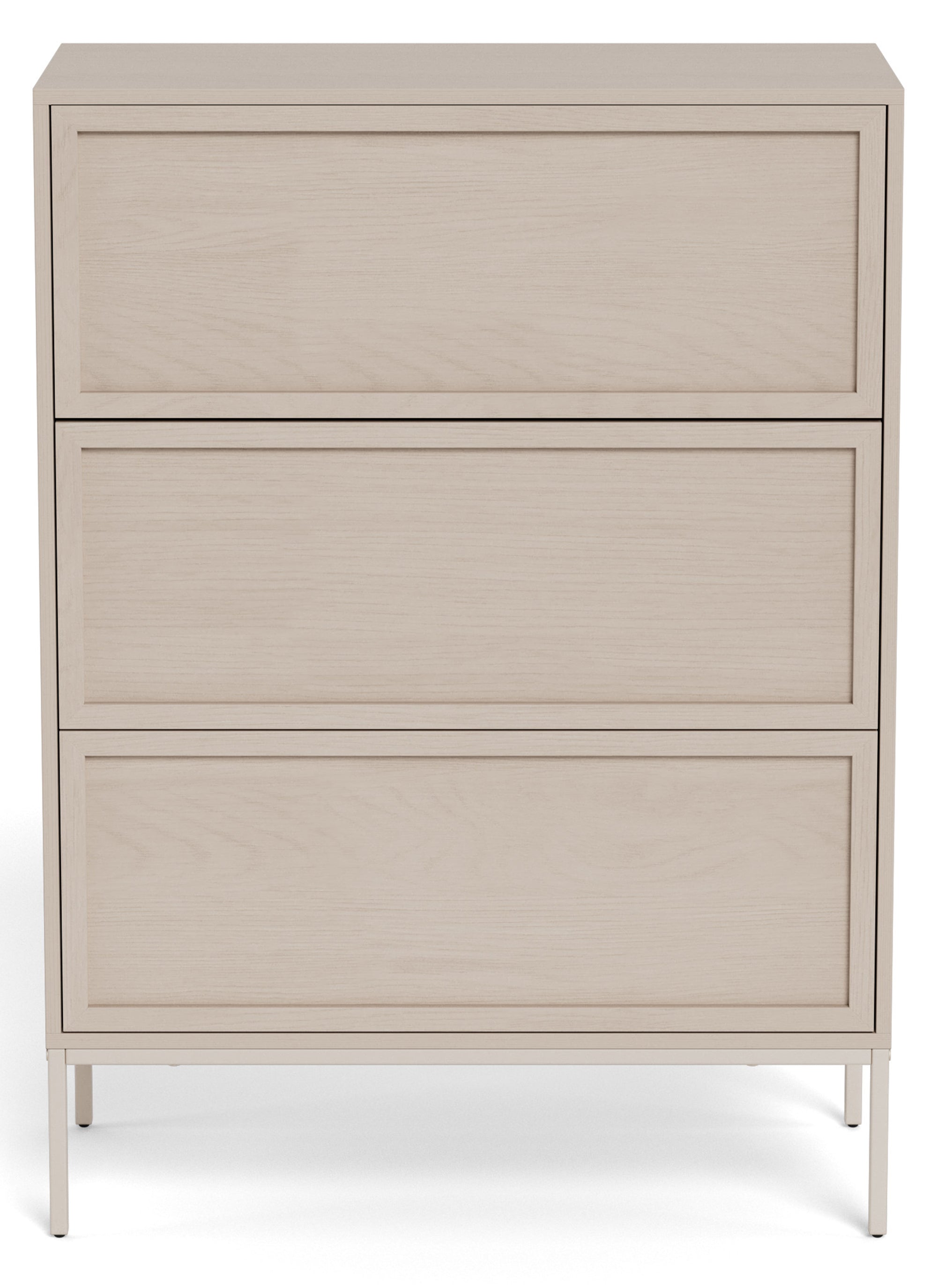 Komoda Palmdale z trzema szufladami 80 cm dąb bielony