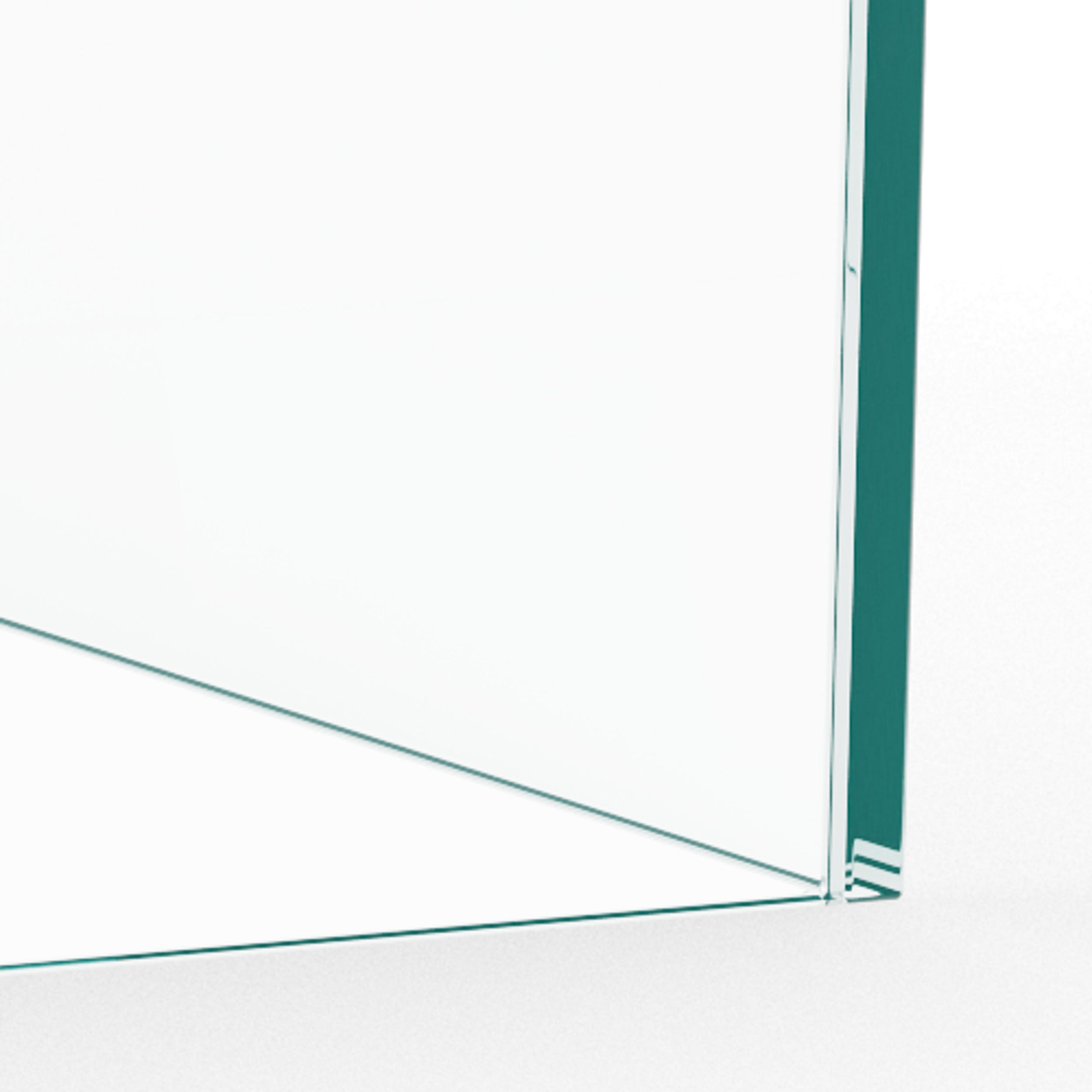 Zestaw stolików kawowych Glopiana kwadratowe 50 i 40 cm transparentne szklane