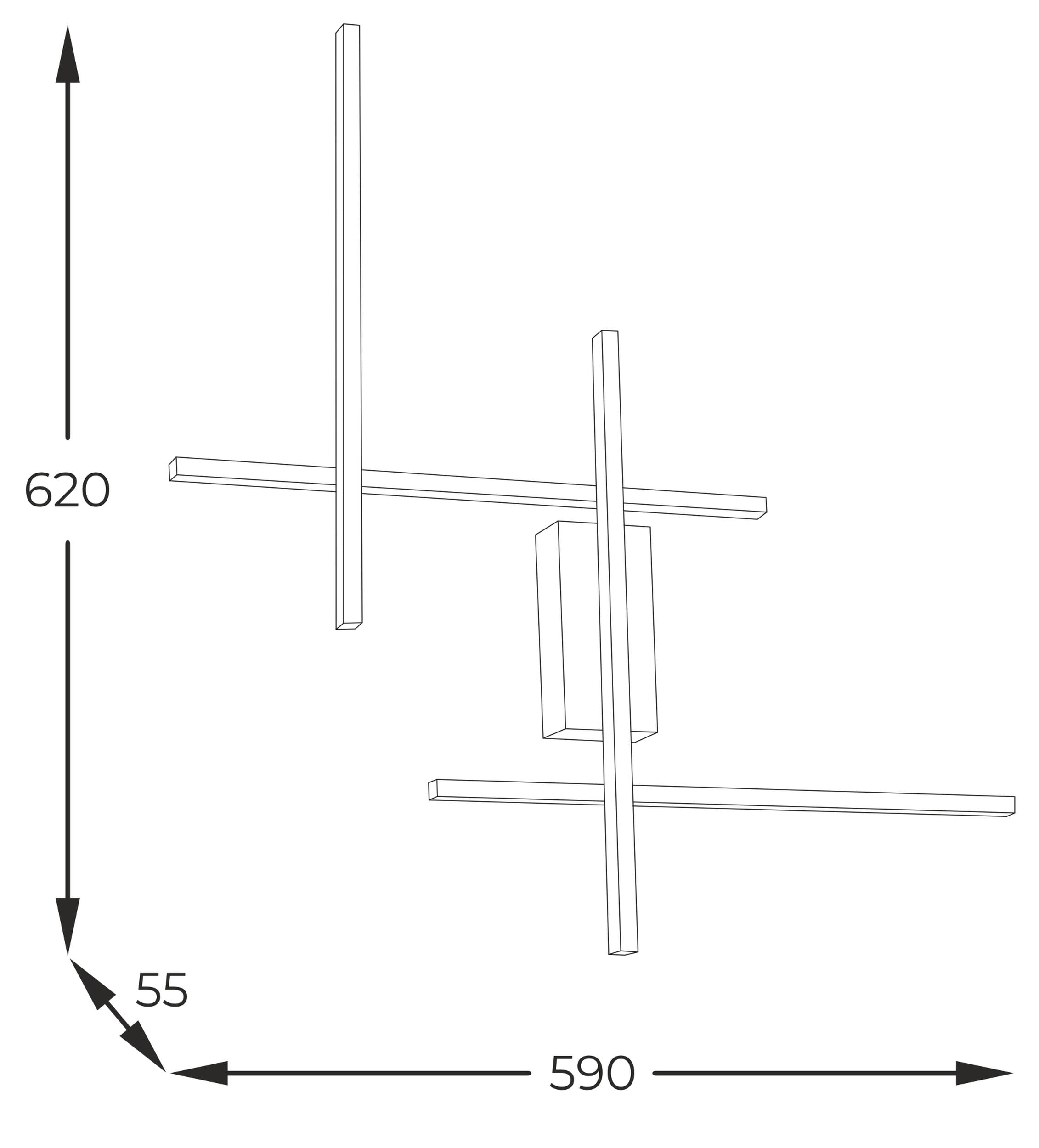 Kinkiet Edge LED złoto-czarny