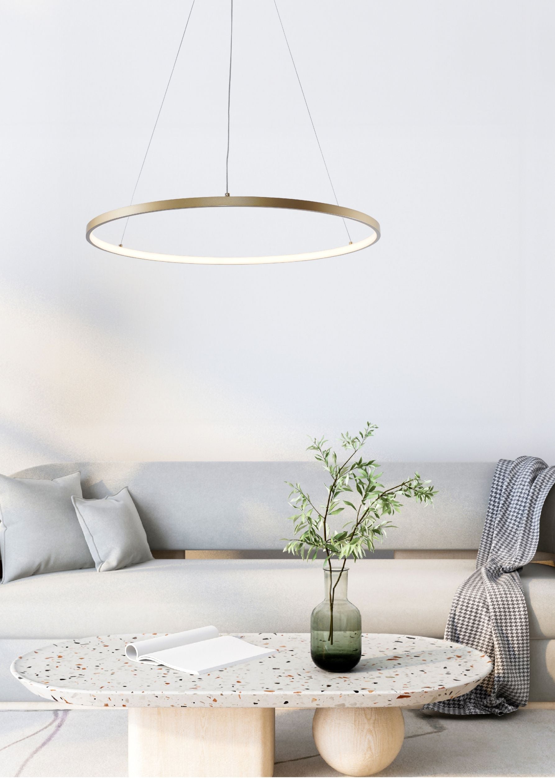 Lampa wisząca Breno LED średnica 60 cm złota