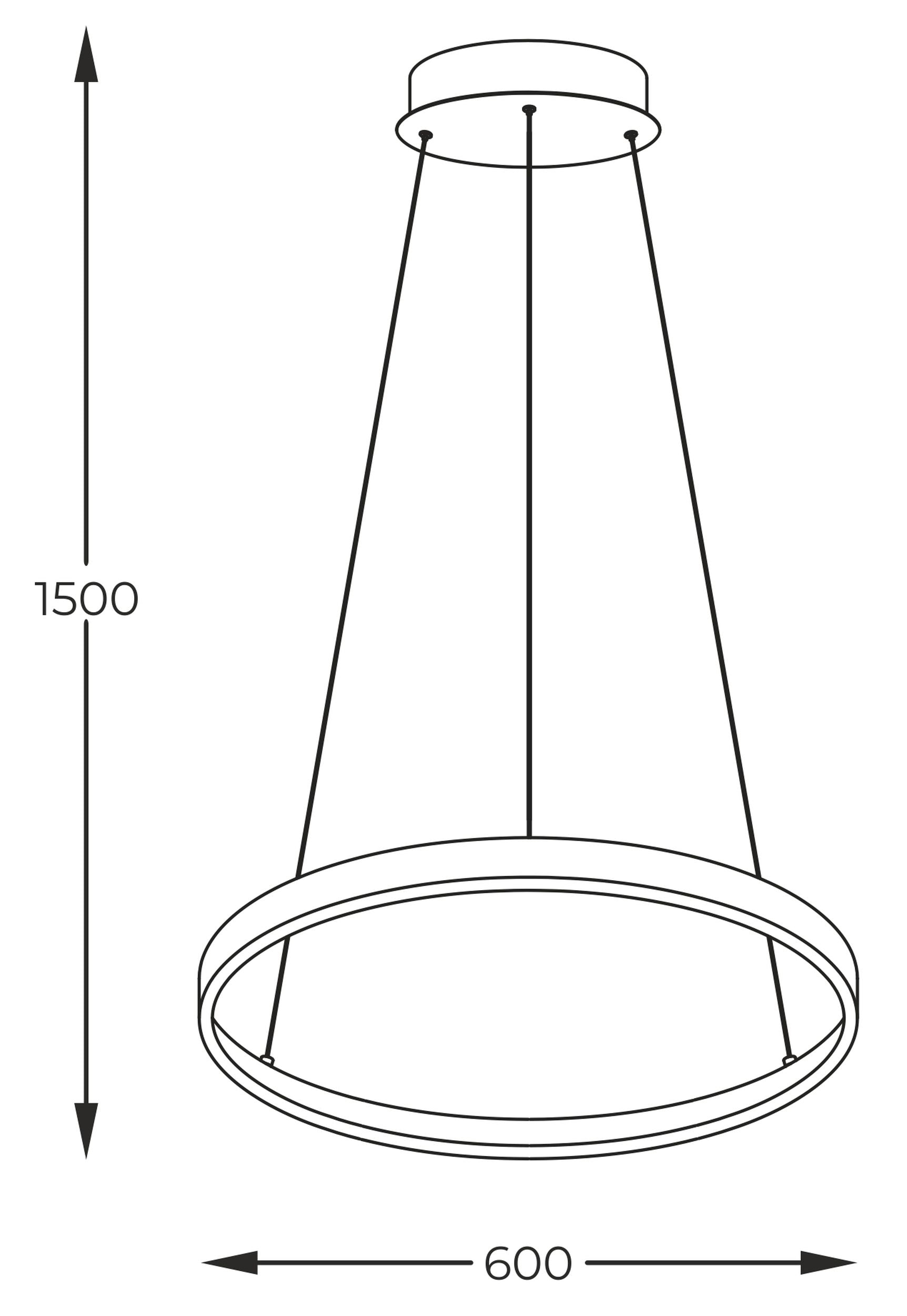 Lampa wisząca Breno LED średnica 60 cm złota