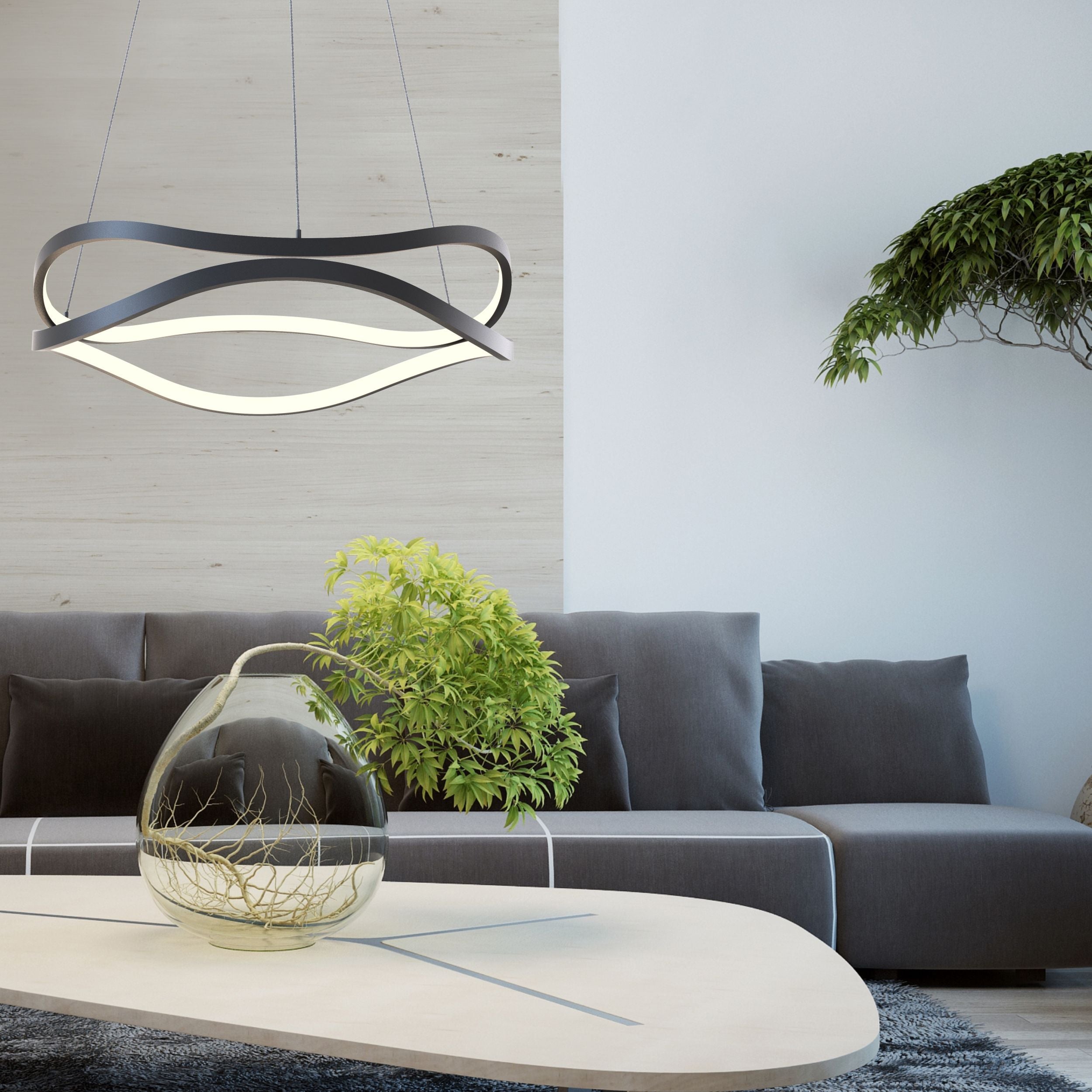 Lampa wisząca Uponal LED czarna