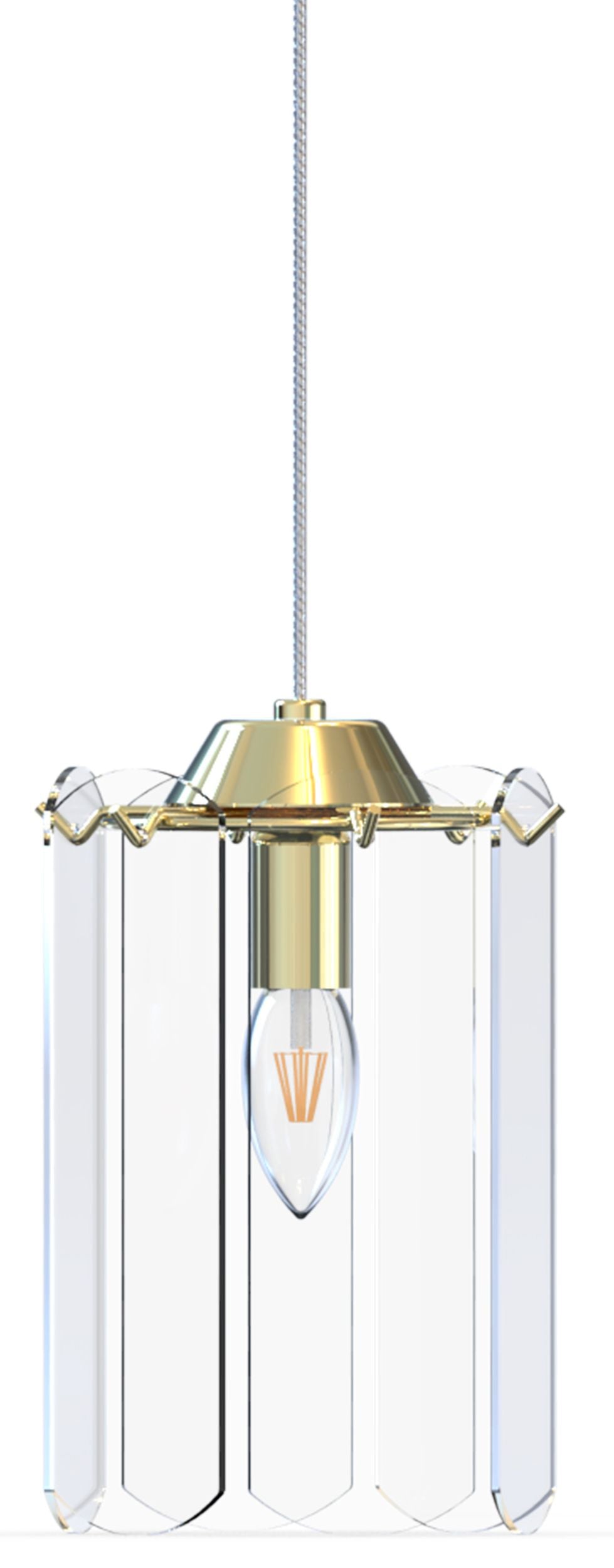 Lampa wisząca Nira x1 złota
