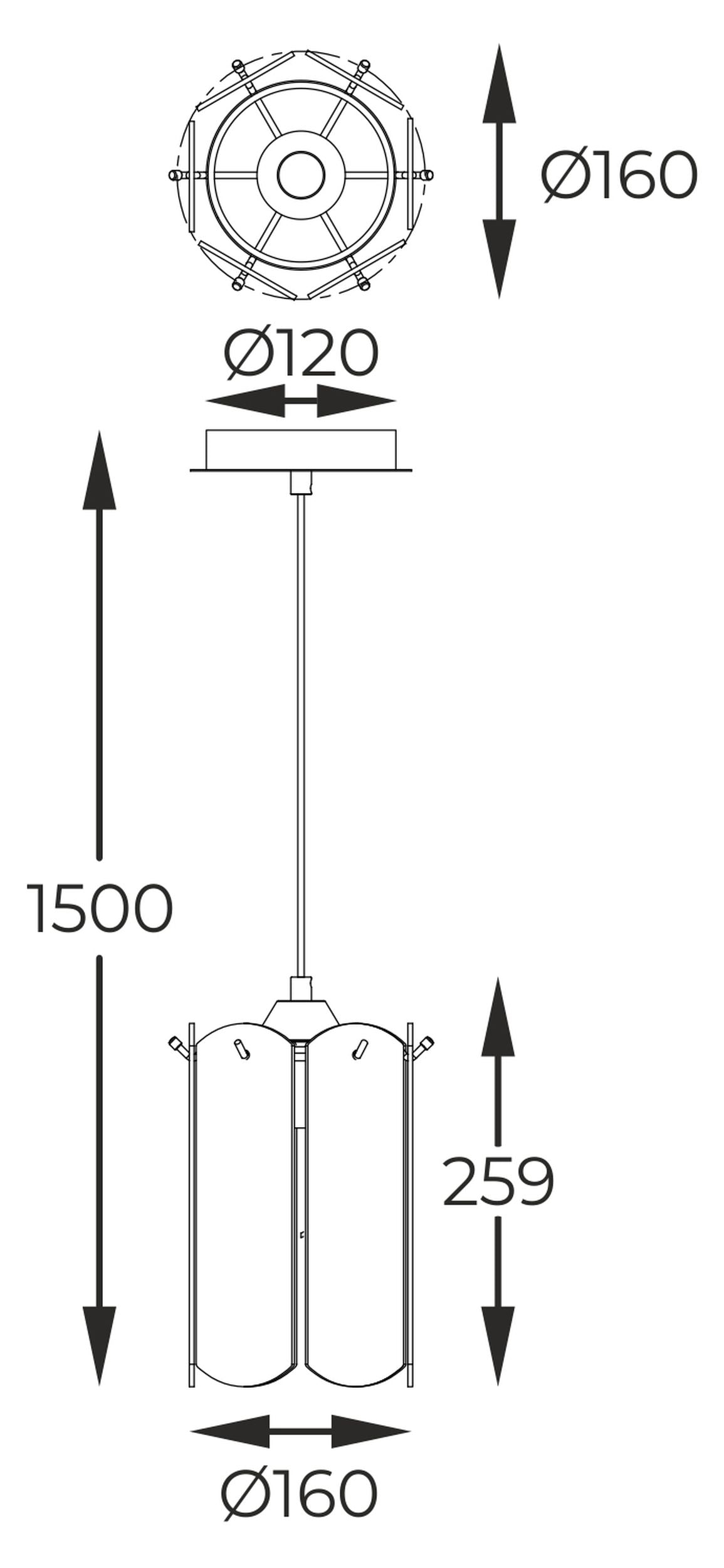 Lampa wisząca Nira x1 złota