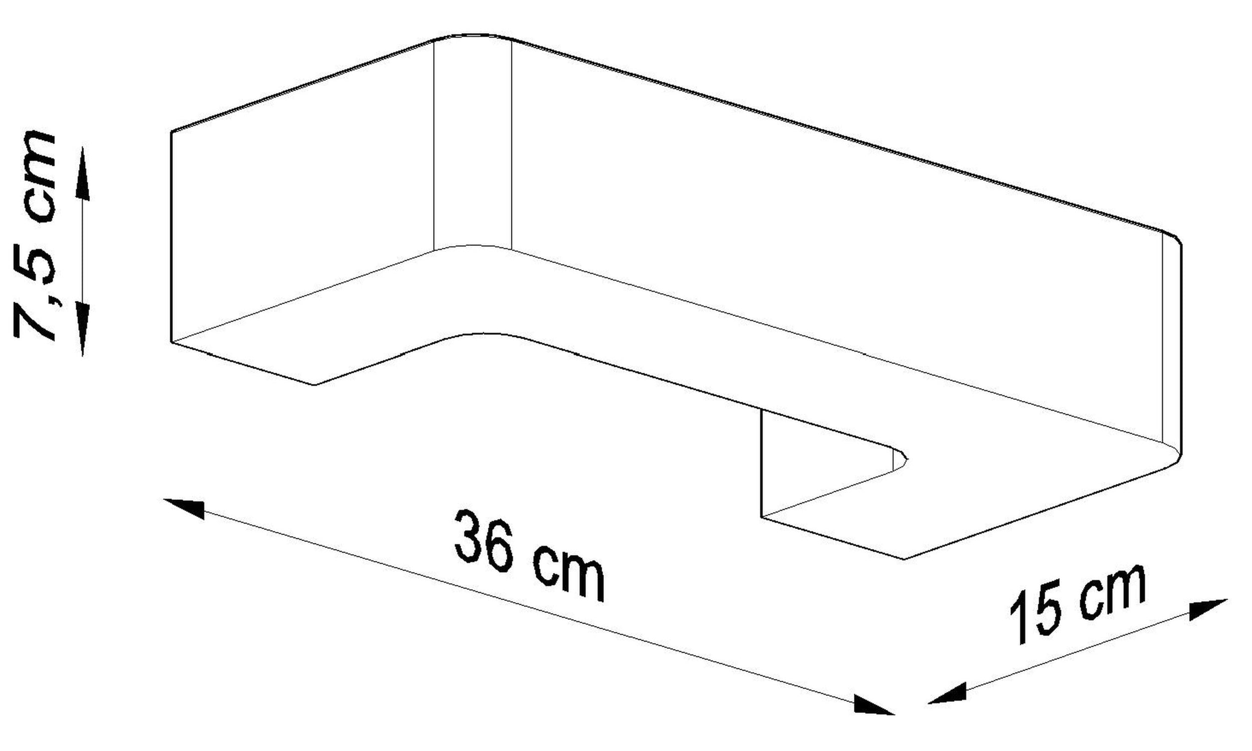 Kinkiet ścienny z ceramiki Siegg 36x7,5 cm biały