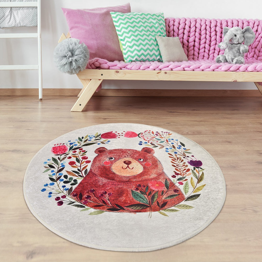 Dywan do pokoju dziecięcego Dinkley Misie ⌀200 cm