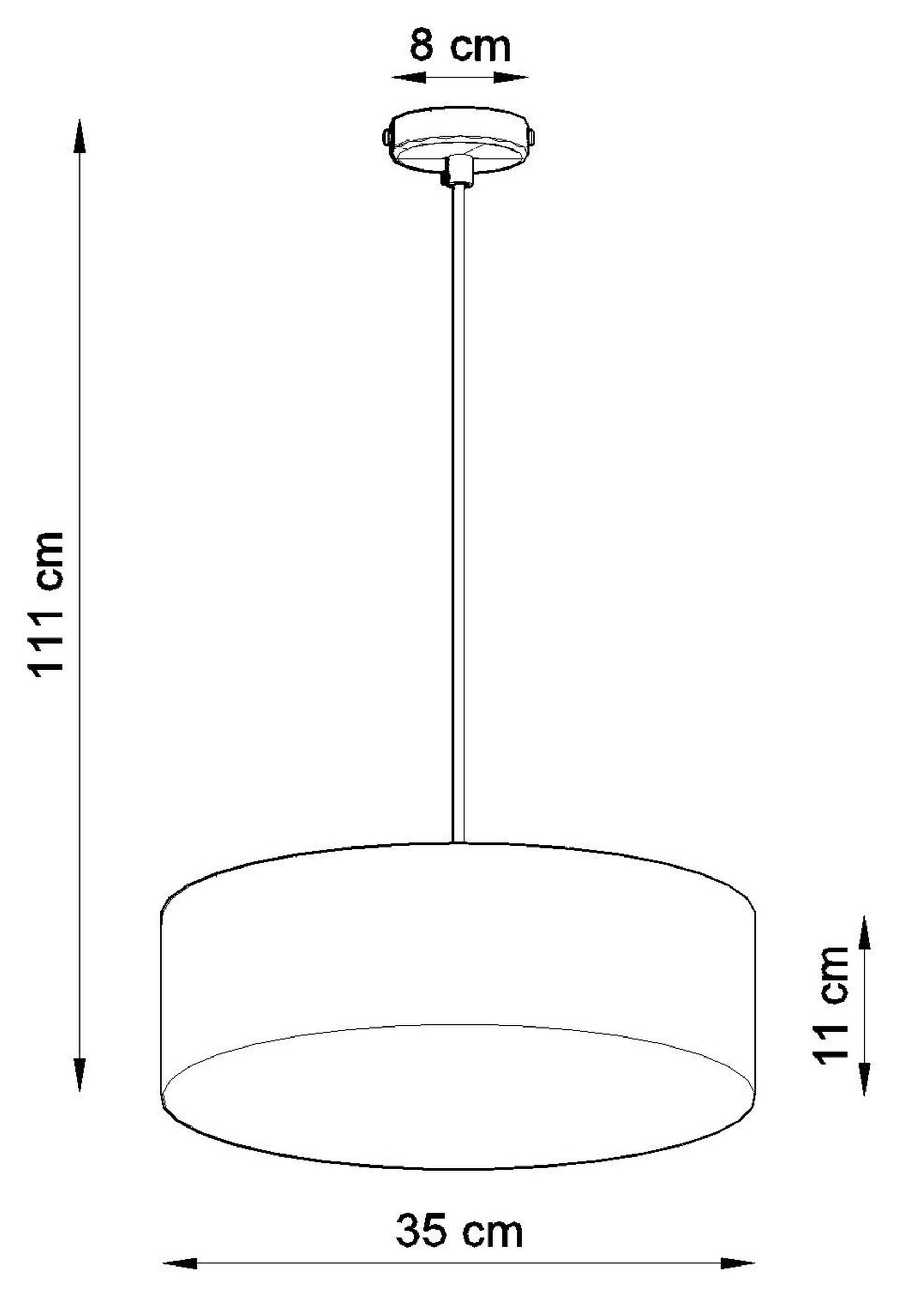 Lampa wisząca Qudette średnica 35 cm czarna