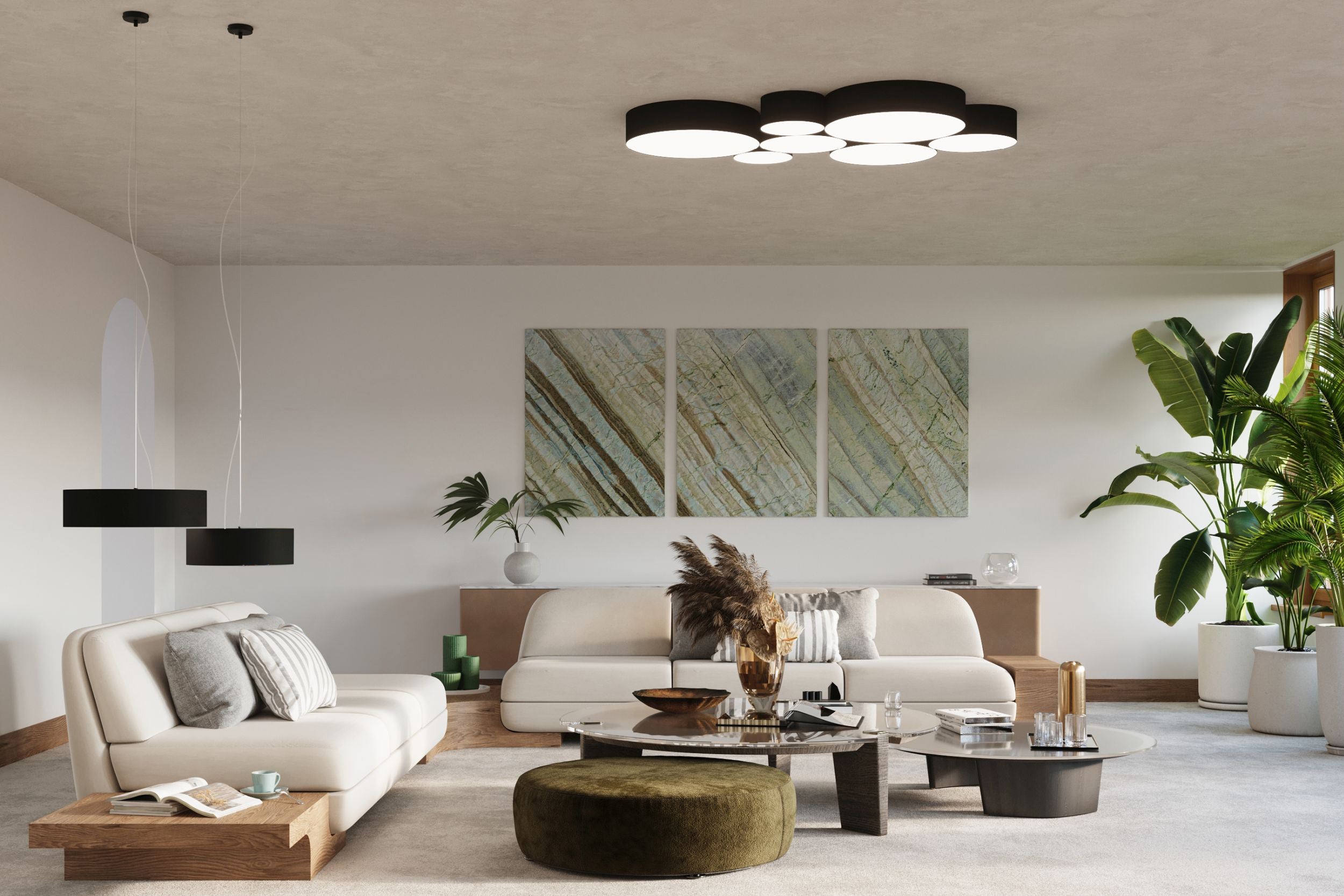Lampa wisząca Qudette średnica 35 cm czarna