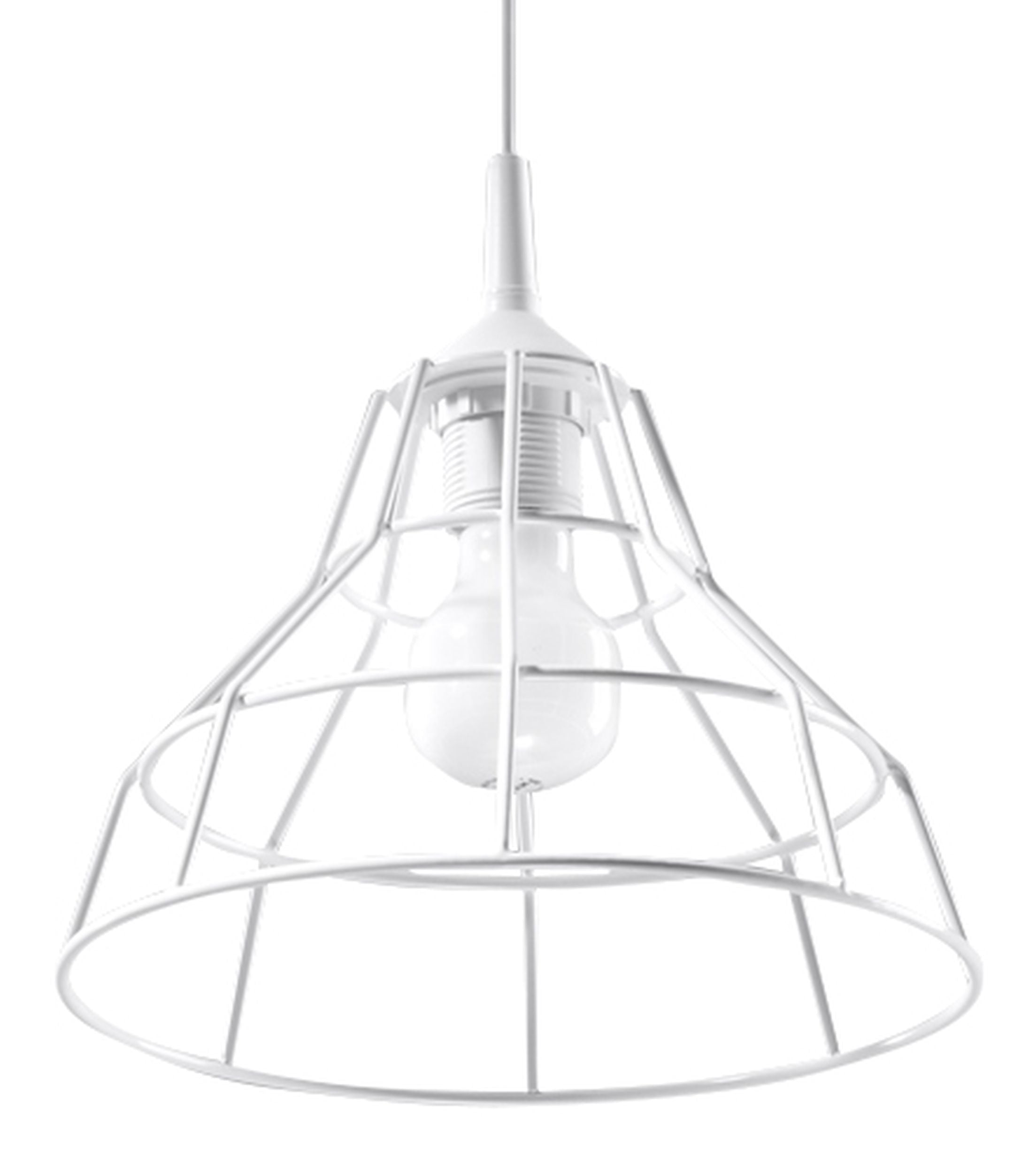 Lampa wisząca Yallane średnica 25 cm stalowa biała