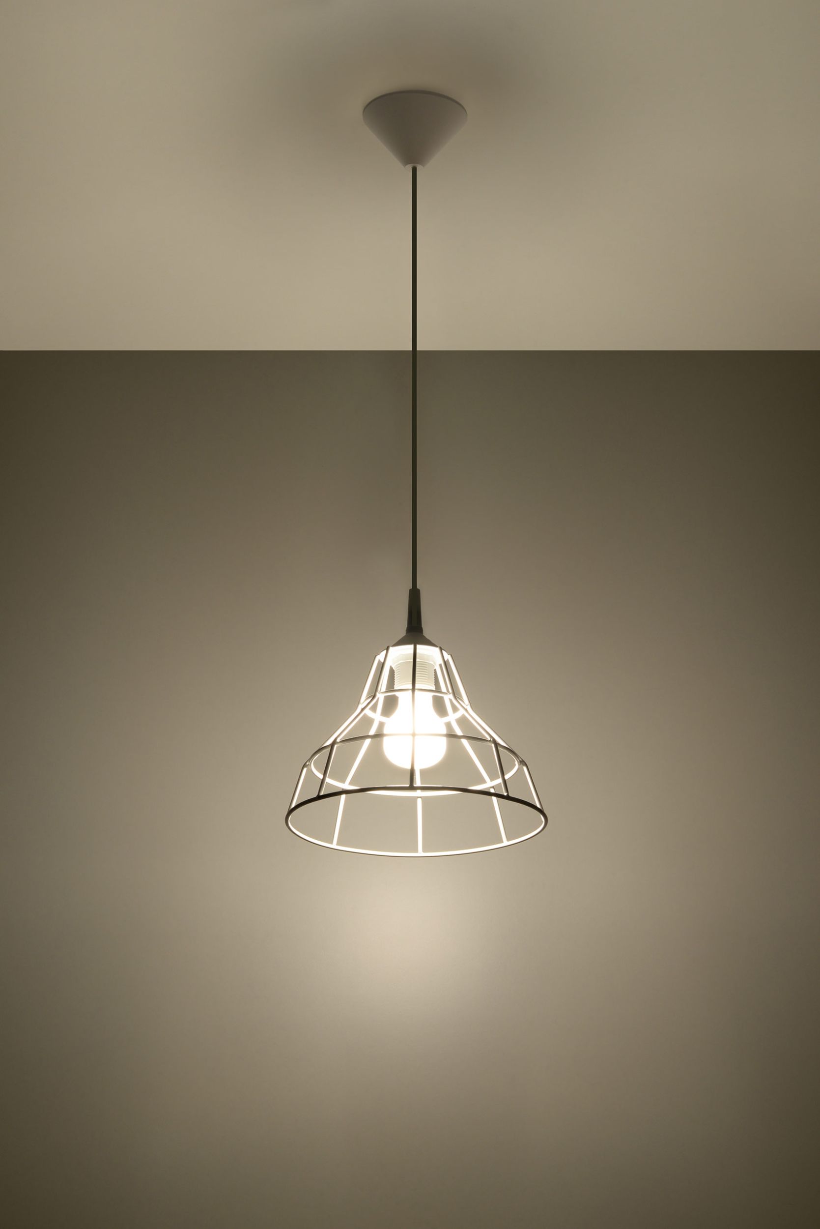 Lampa wisząca Yallane średnica 25 cm stalowa biała
