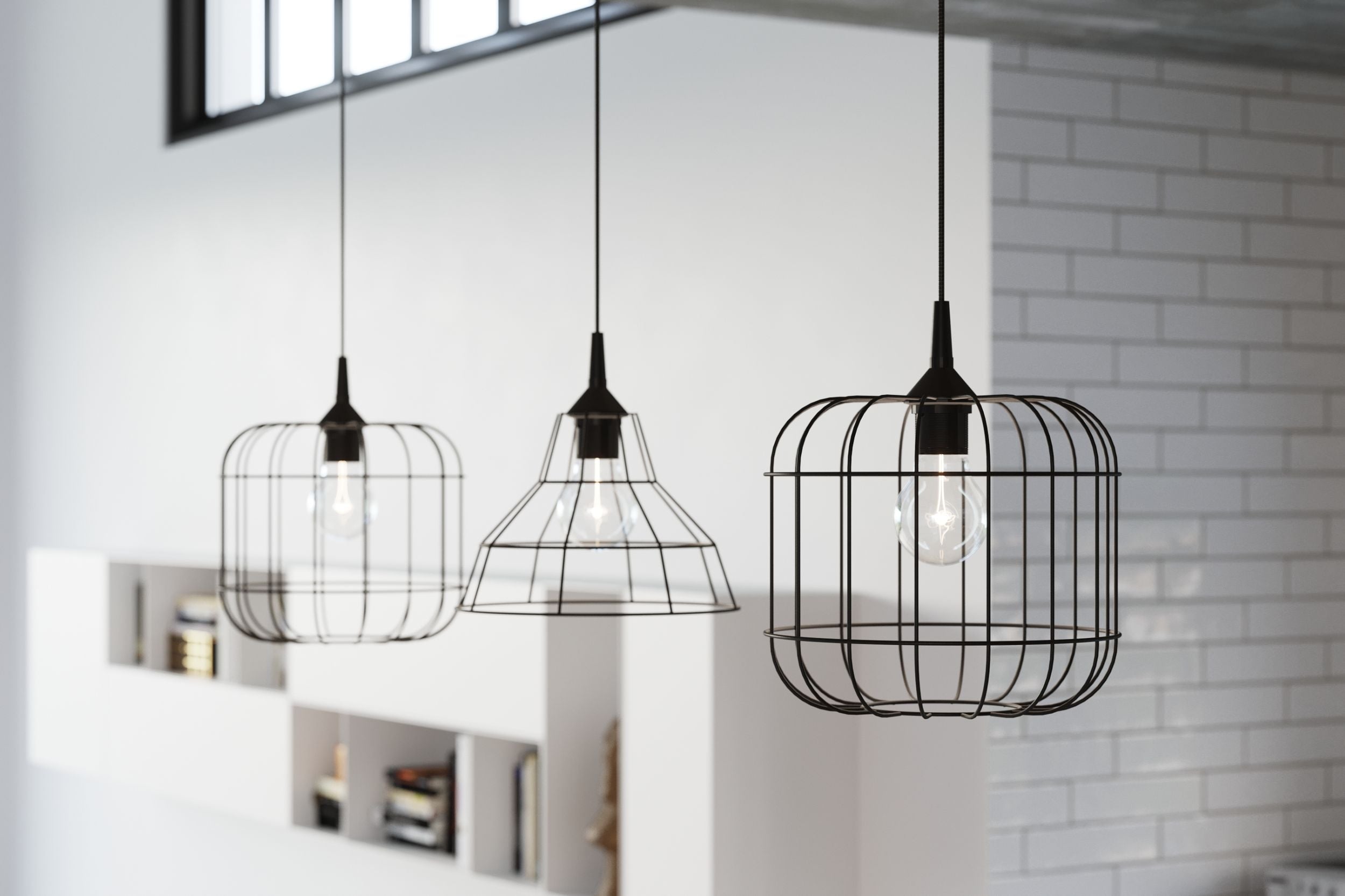 Lampa wisząca Yallane średnica 25 cm stalowa czarna