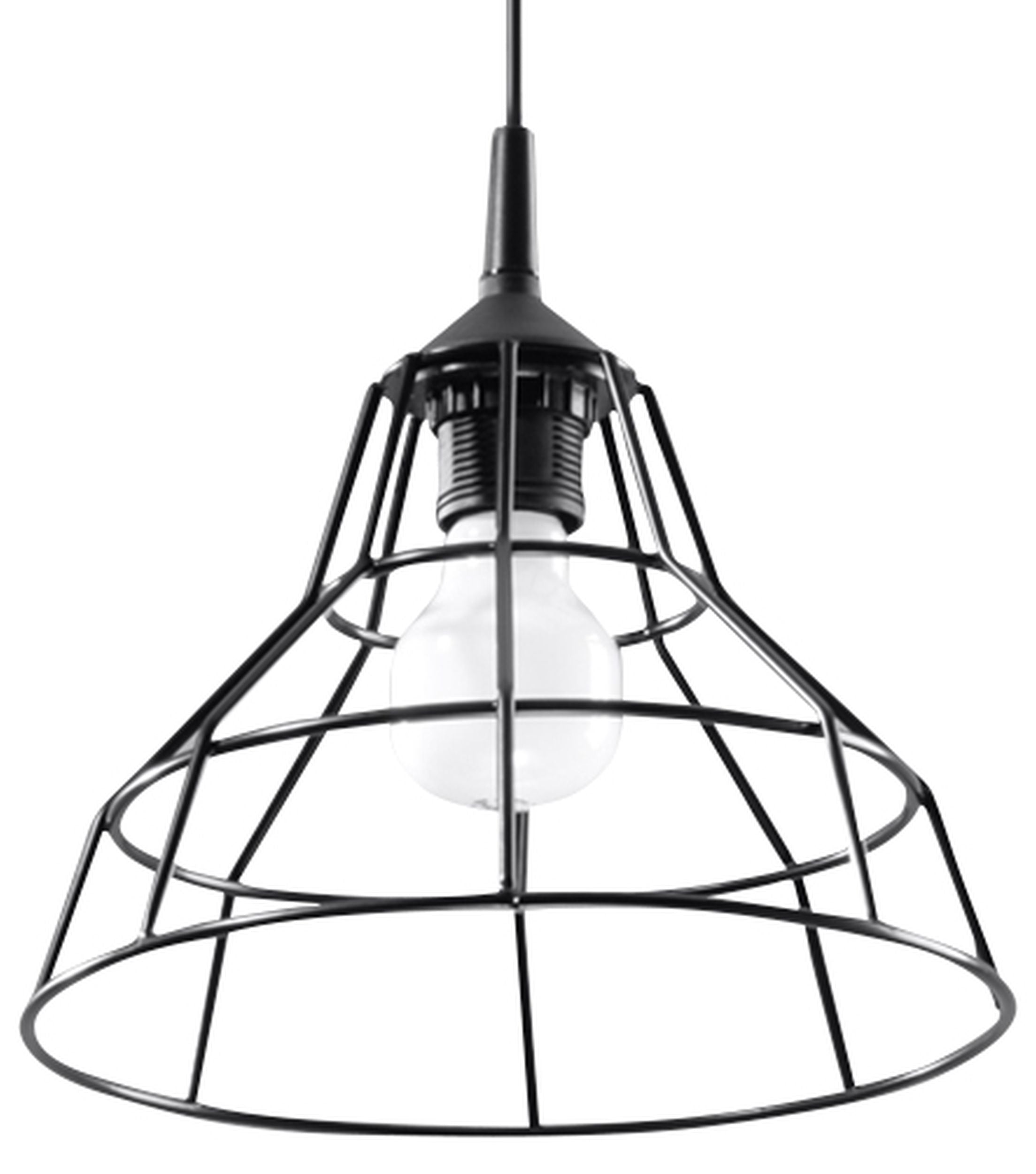 Lampa wisząca Yallane średnica 25 cm stalowa czarna