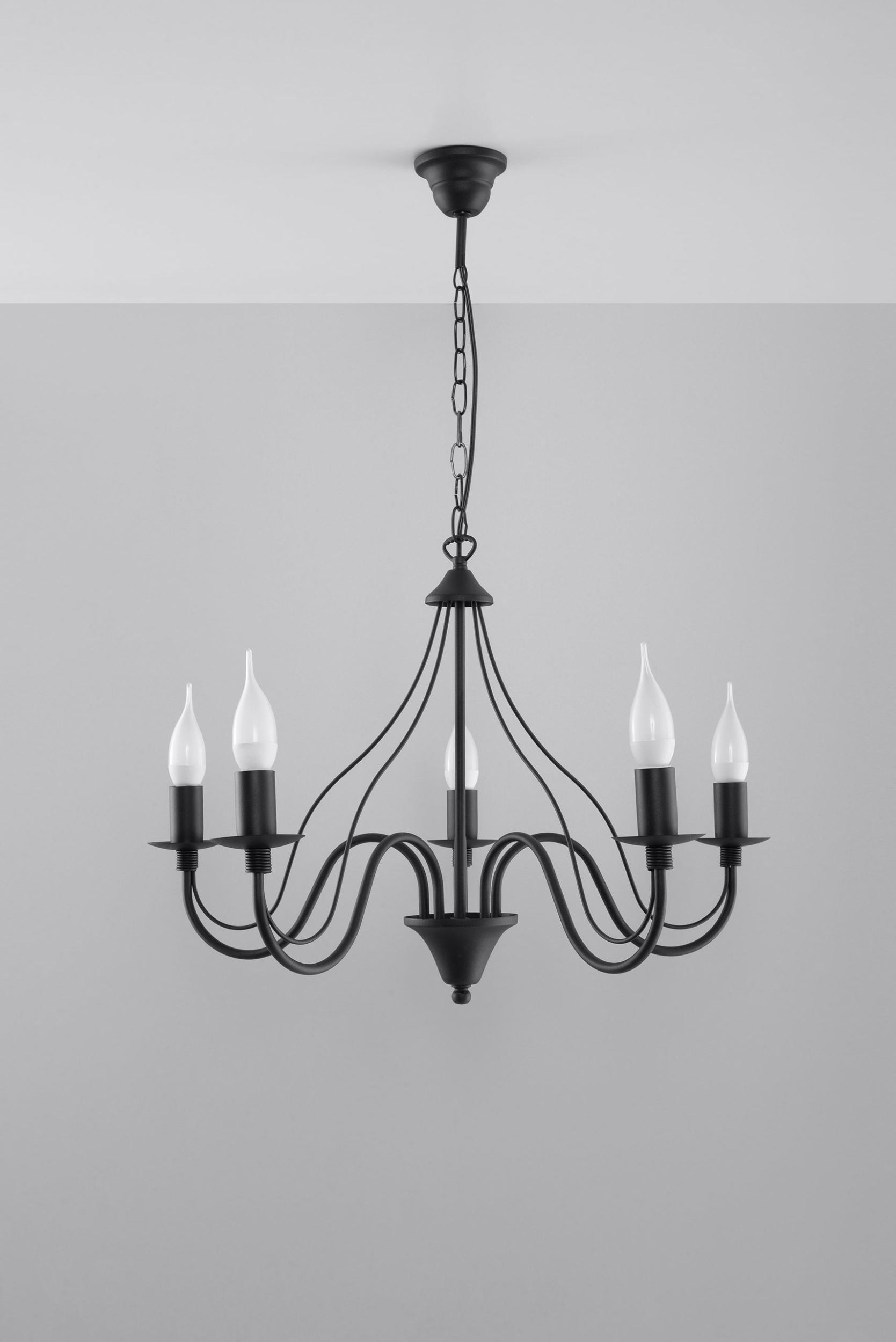 Żyrandol Choccate średnica 60 cm x5 czarny