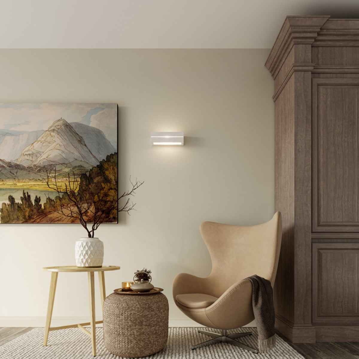 Kinkiet ceramiczny Vega Line biały