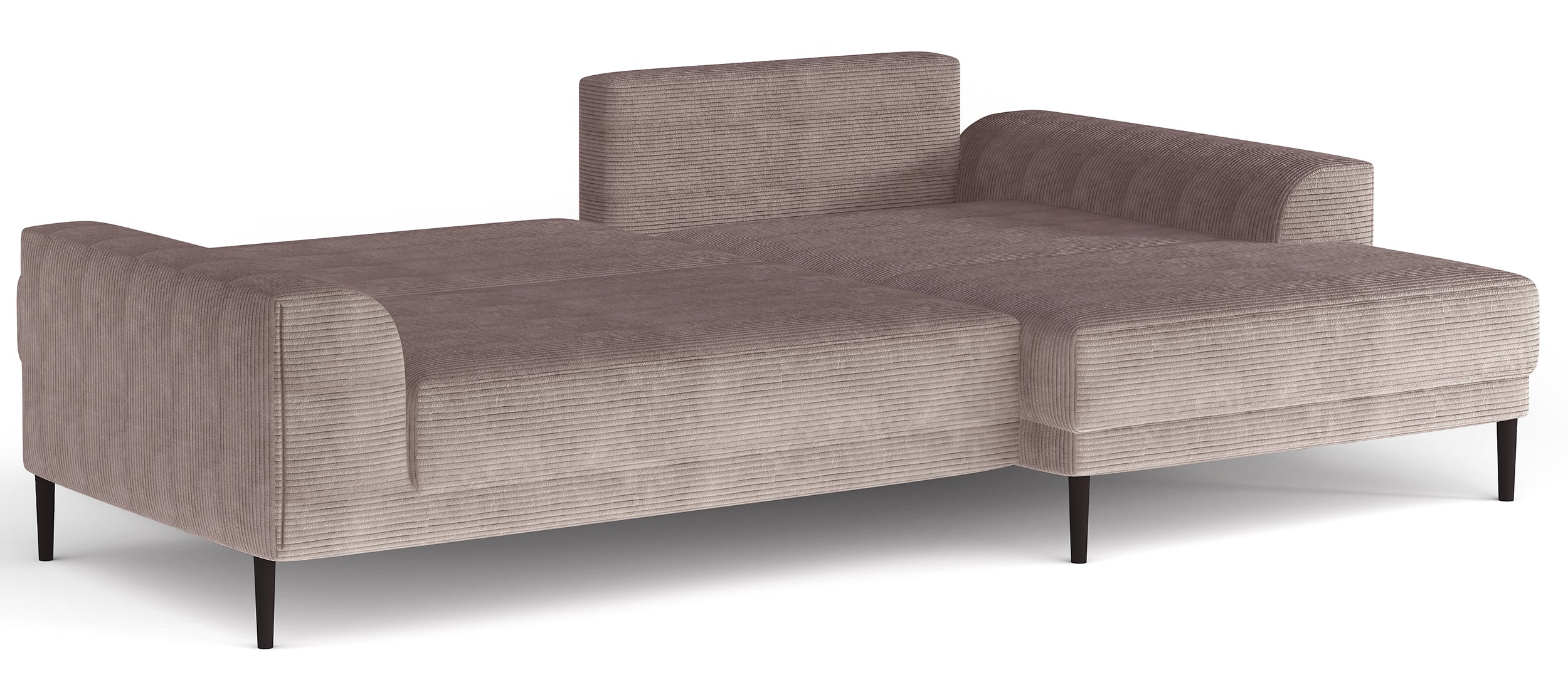 Narożnik z funkcją spania Capitol L-kształtny z pojemnikiem beżowy sztruks prawostronny