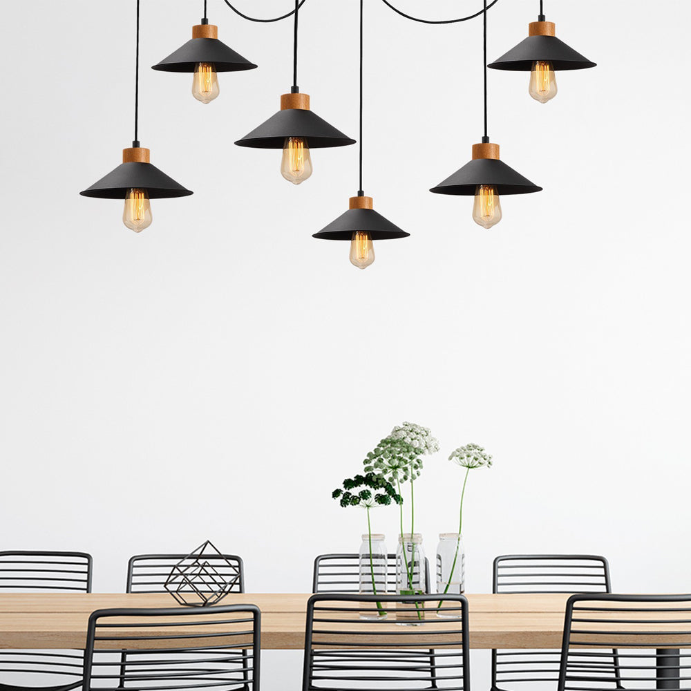 Lampa wisząca Jaspara kaskada x6