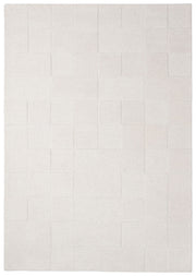 Dywan wełniany ręcznie wykonany Checkerboard 200x290 cm beżowy