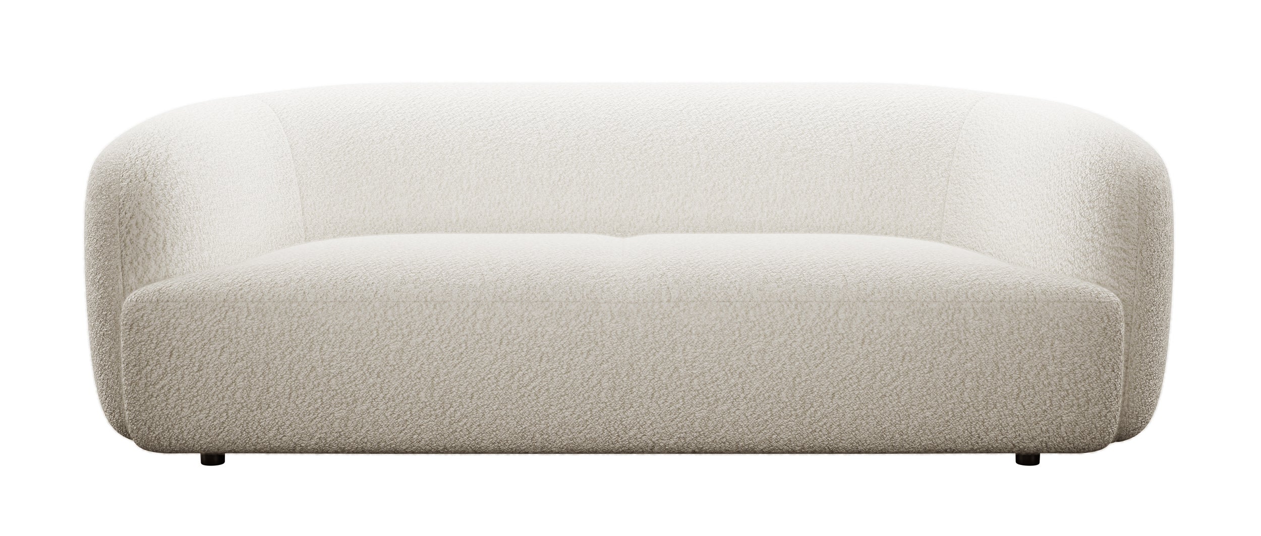 Sofa trzyosobowa Sabanitas beżowa w tkaninie boucle