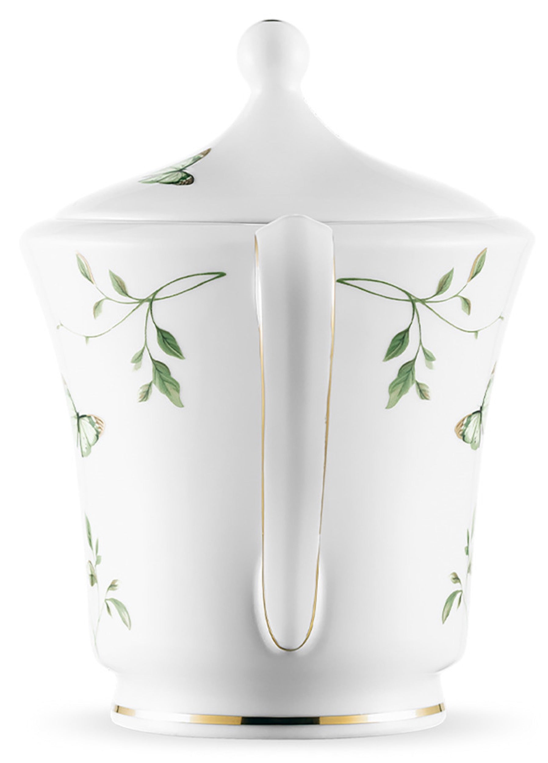 Imbryk porcelanowy Margaret 1000 ml biało-zielony