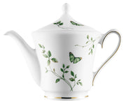 Imbryk porcelanowy Margaret 1000 ml biało-zielony