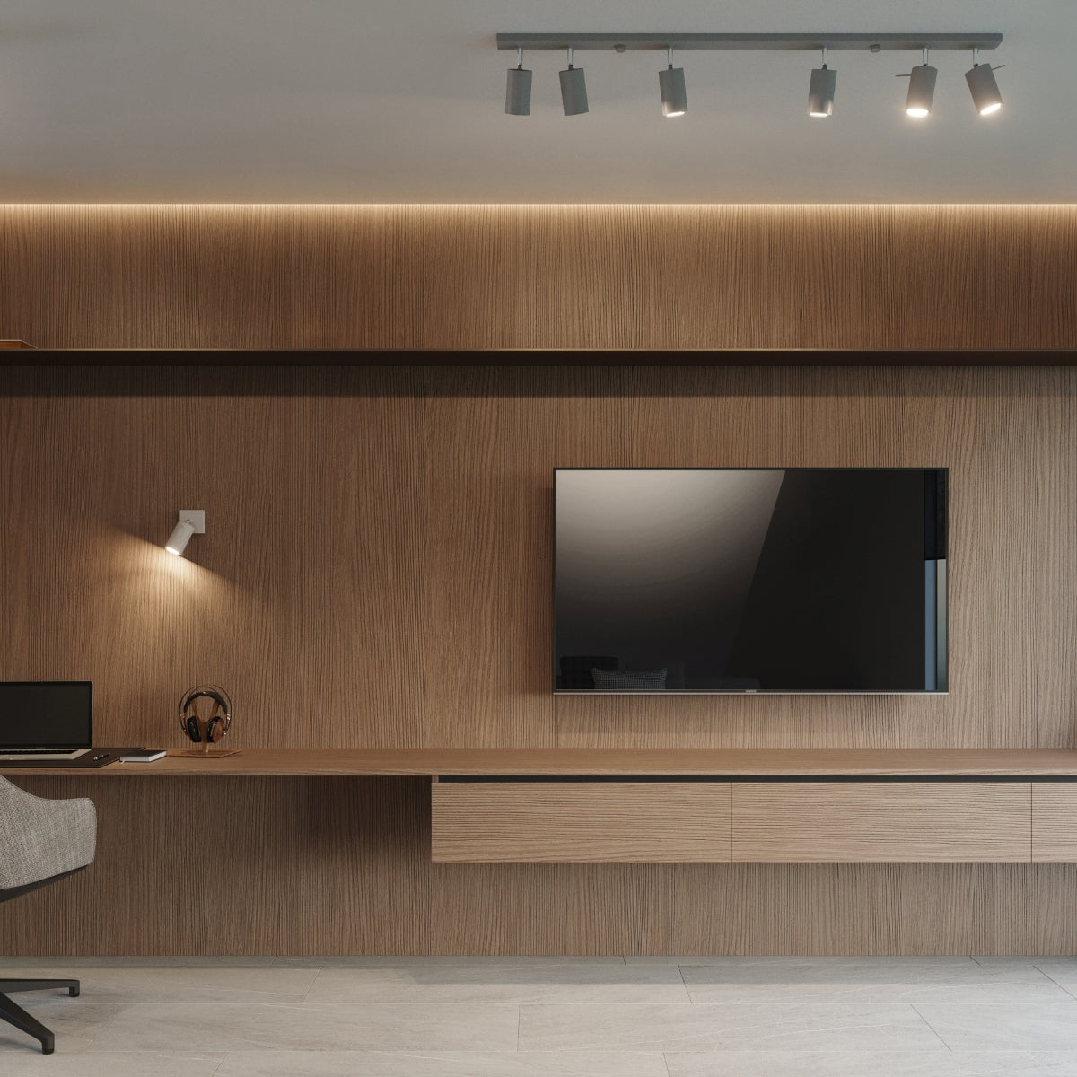 Plafon Ring 6L szary