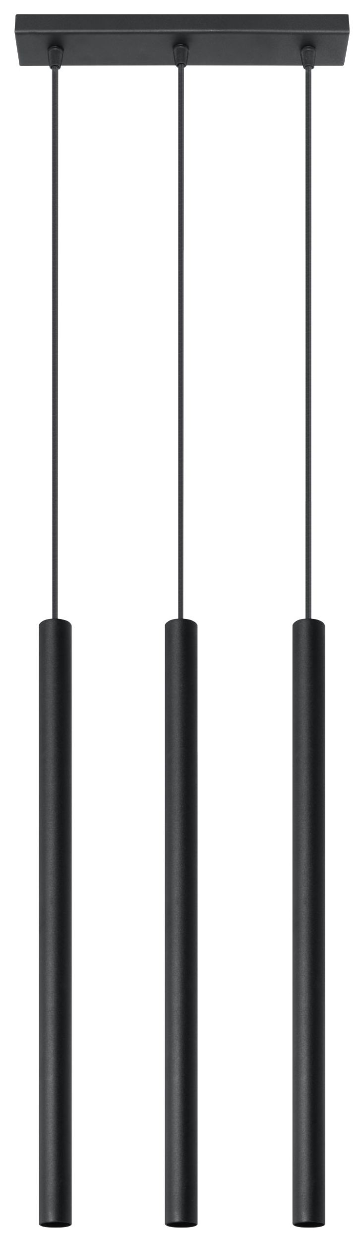 Lampa wisząca Lagga 30x5 cm x3 czarna