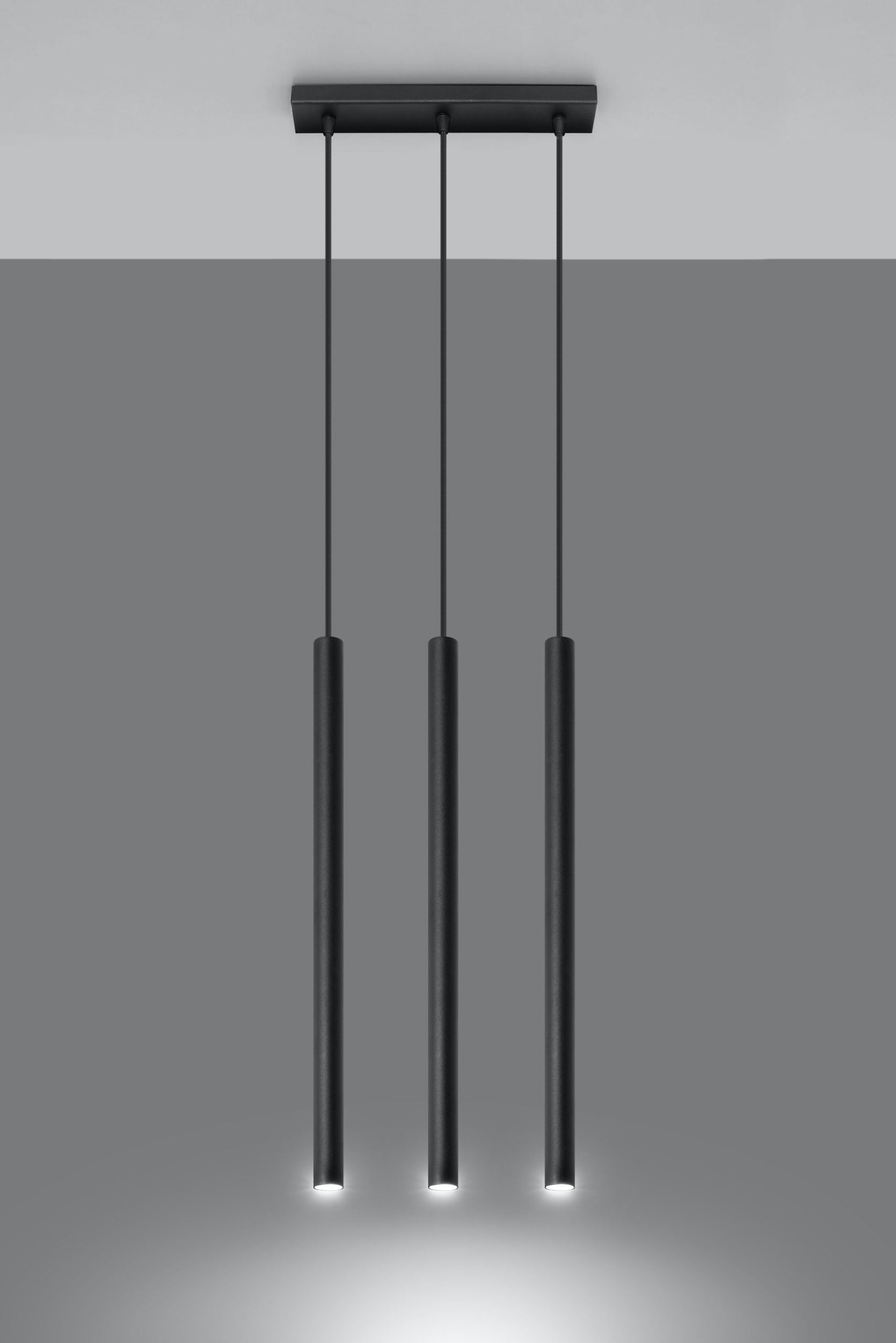 Lampa wisząca Lagga 30x5 cm x3 czarna