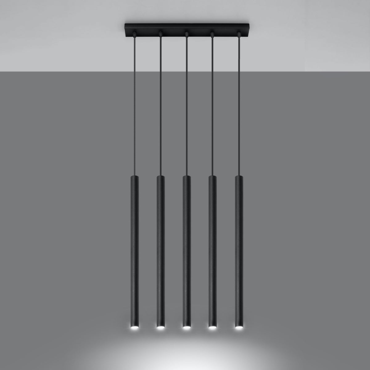 Lampa wisząca Pastelo 5 czarna