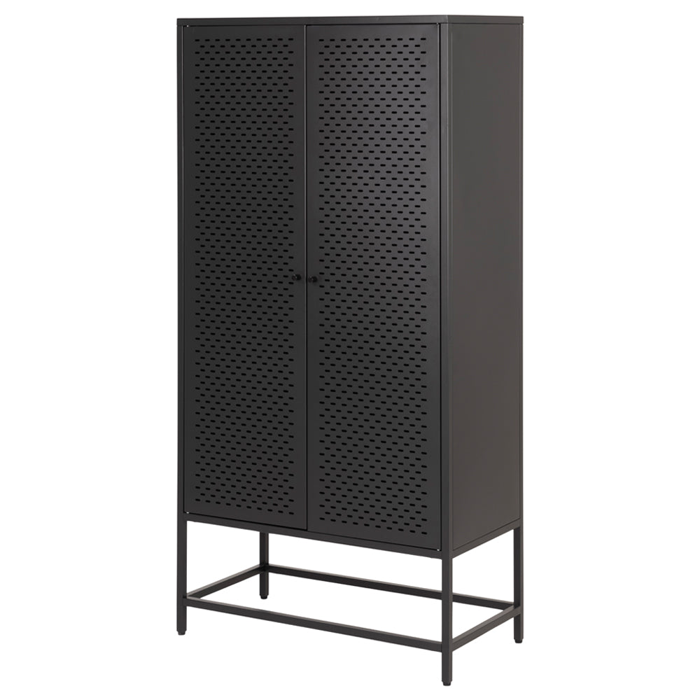 Komoda metalowa Rondan w stylu industrialnym 160x80 cm czarna