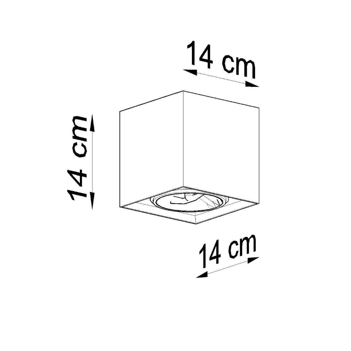 Spot Valde 14 cm beton
