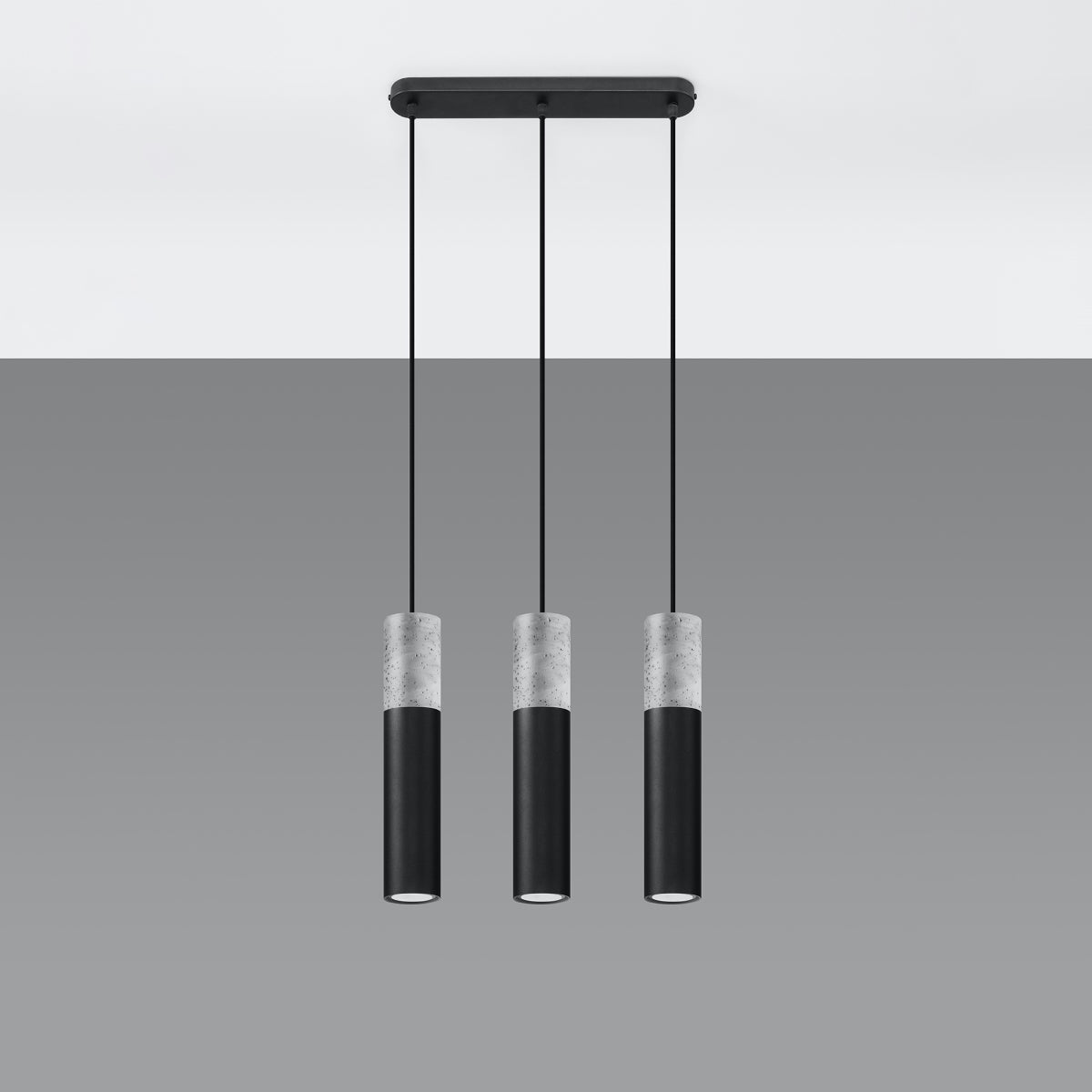 Lampa wisząca Borgio 3L czarny