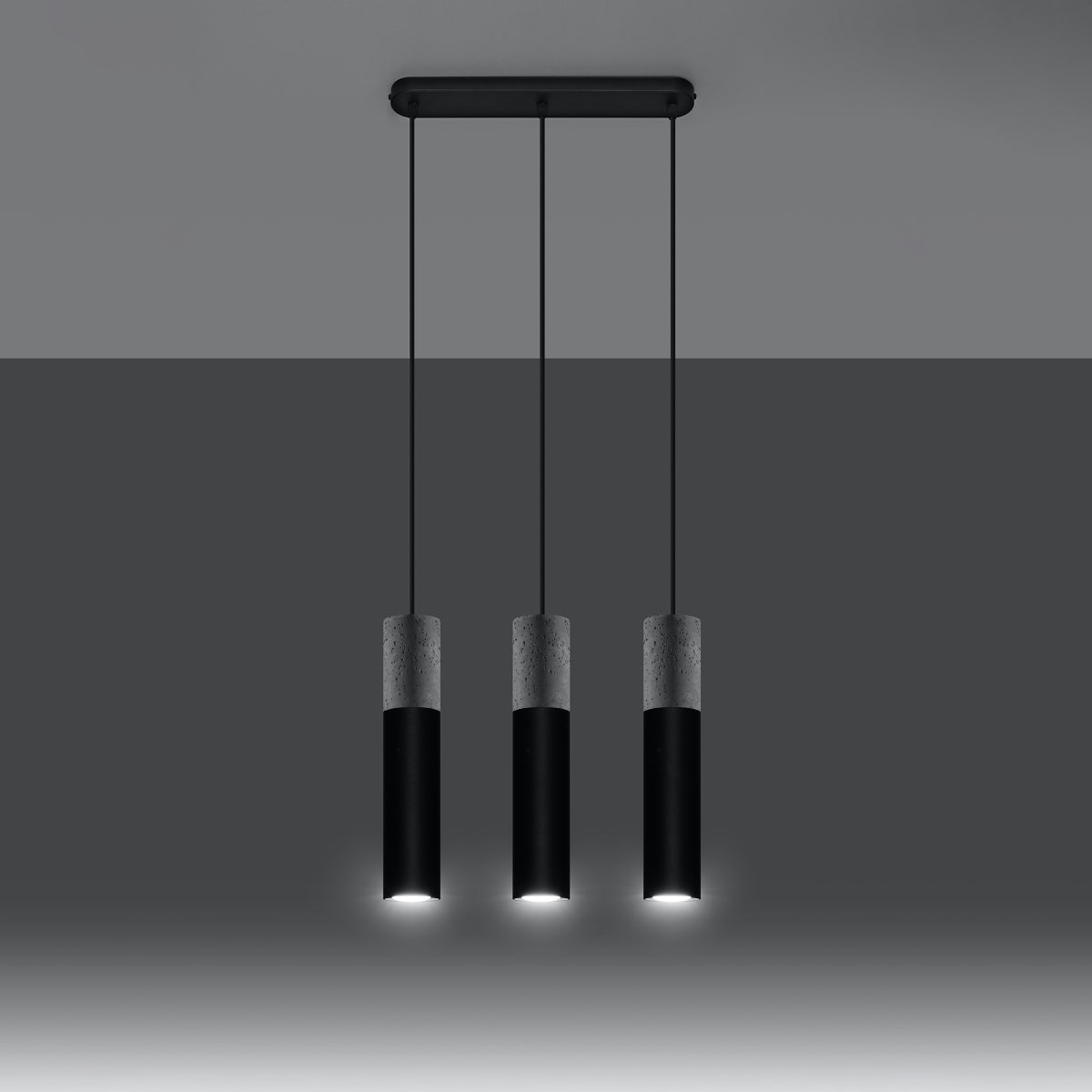 Lampa wisząca Borgio 3L czarny