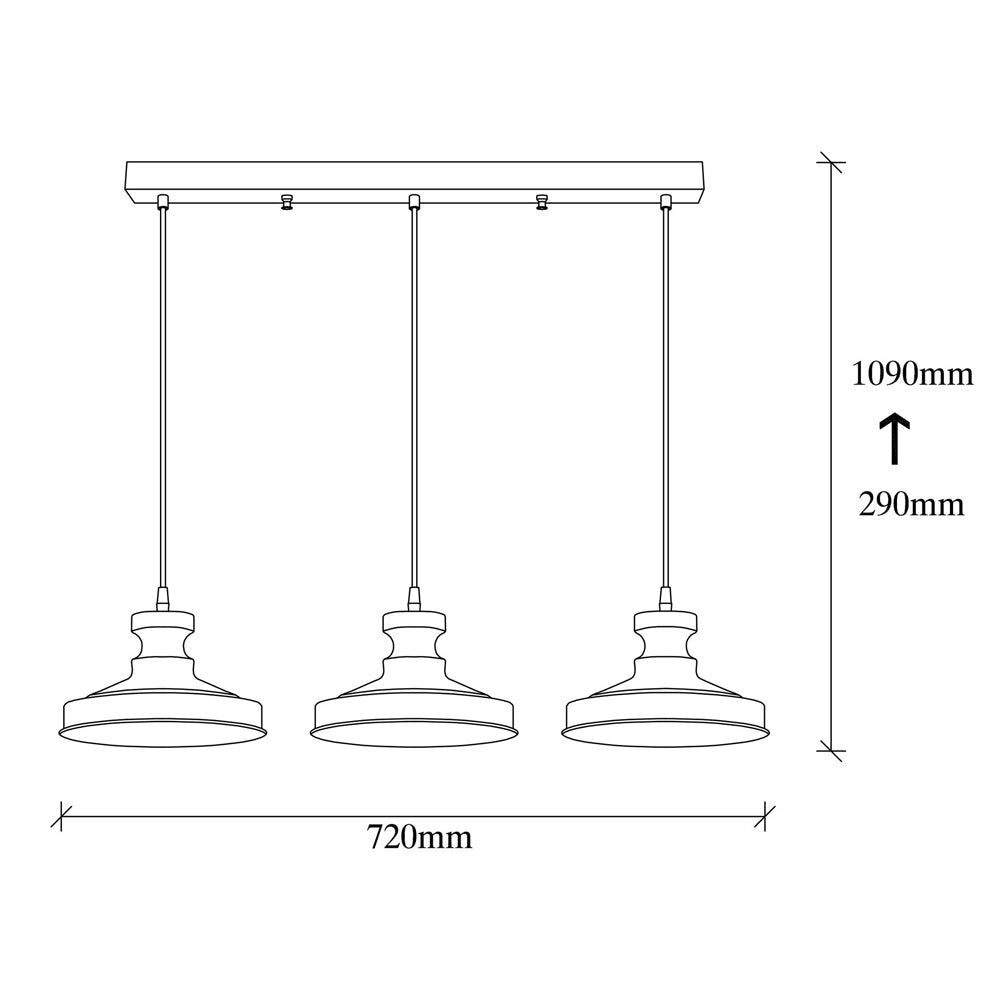 Lampa wisząca Novillian x3 złota