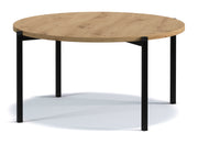 Stolik kawowy Kortala okrągły 80 cm dąb artisan niski