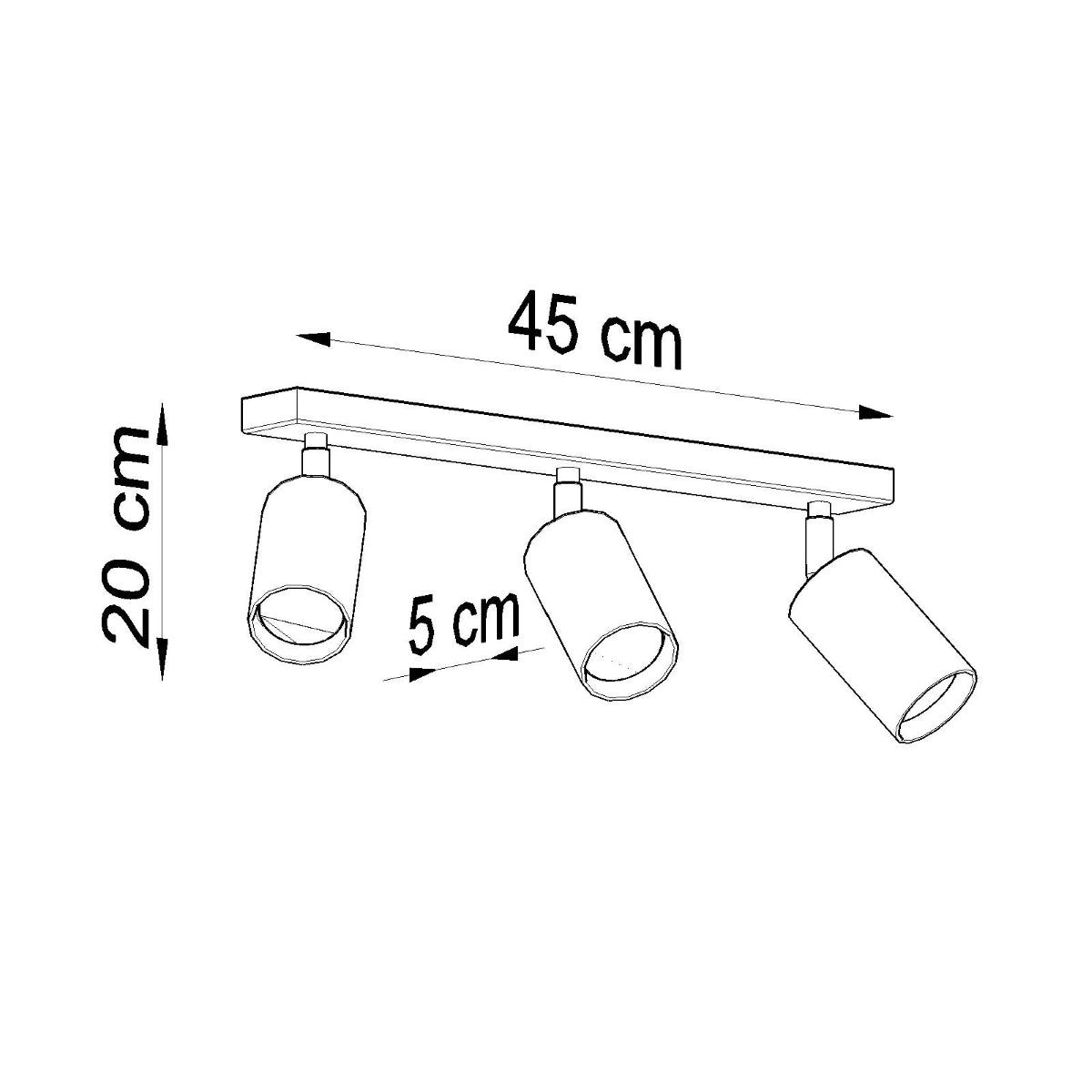 Plafon Berg 3 naturalne drewno