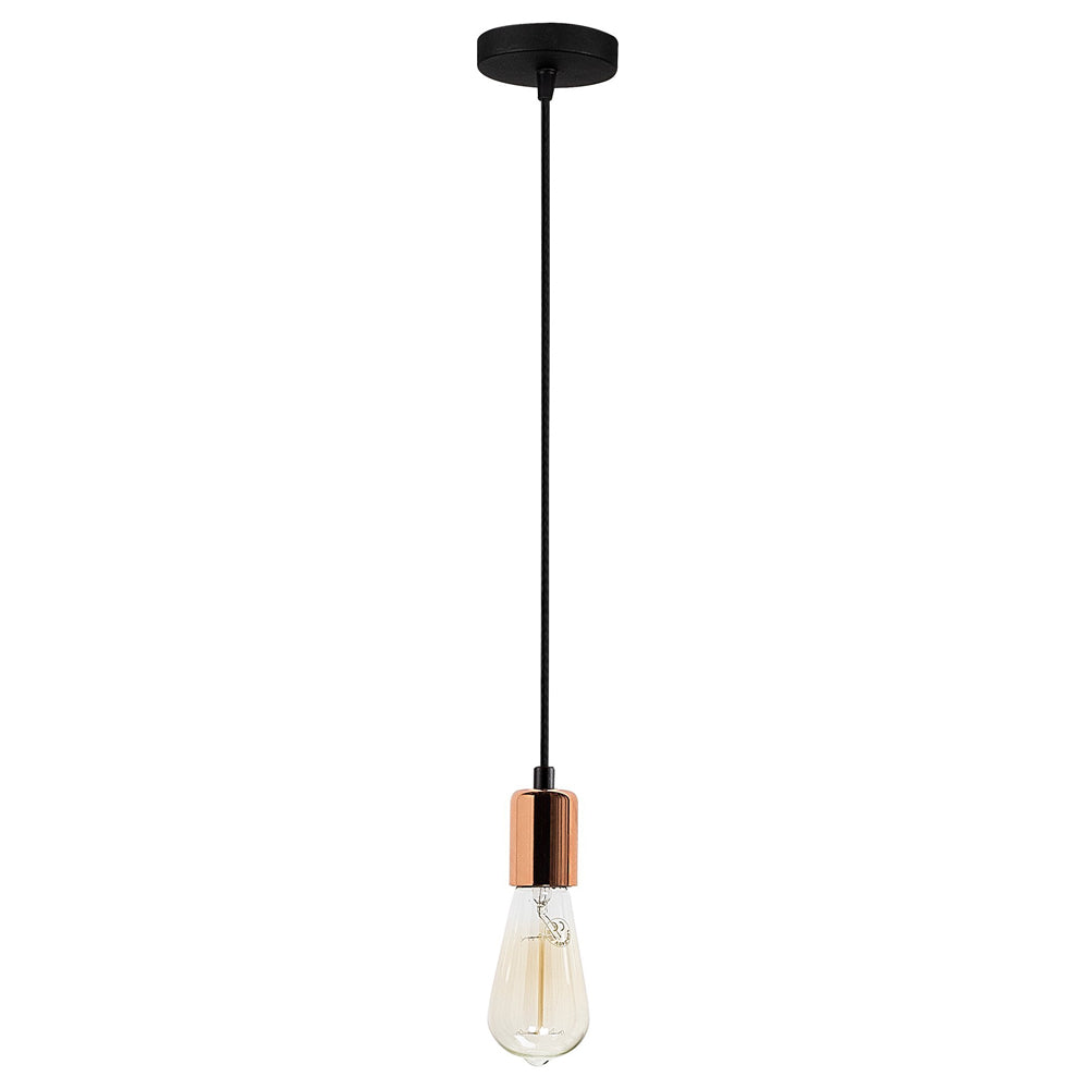 Lampa sufitowa Pabella vintage czarna/miedziana