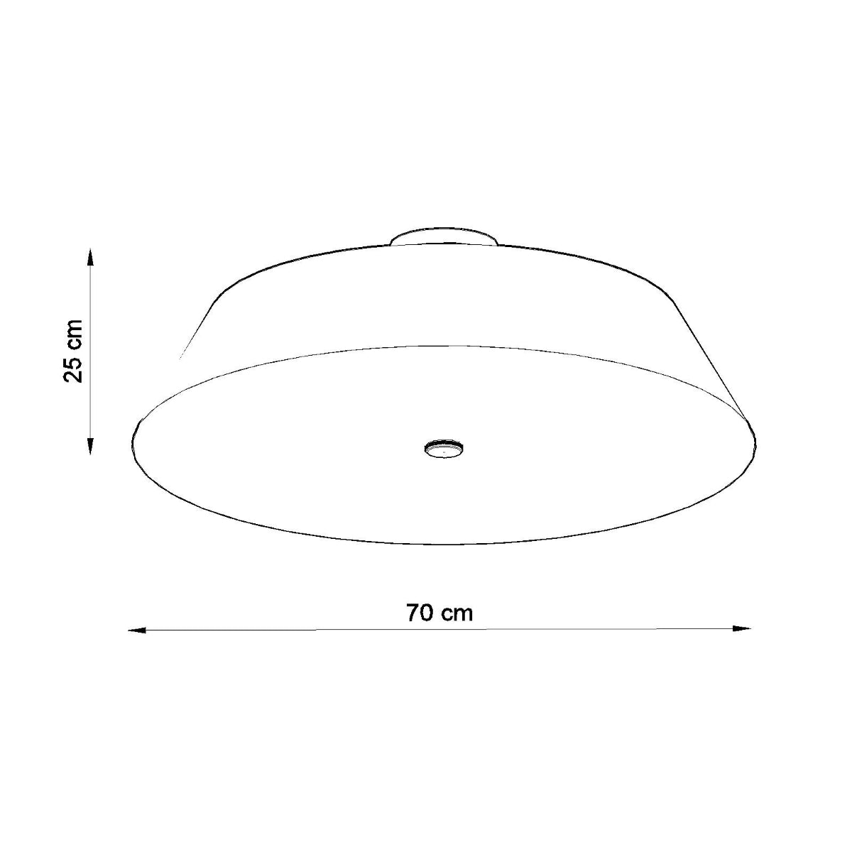 Plafon Vega 70 cm biały