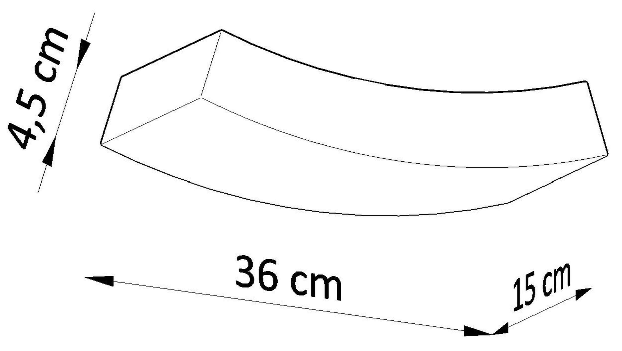 Kinkiet ścienny z ceramiki Siegg 36 cm biały