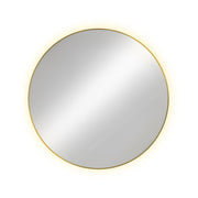 Lustro z podświetleniem led Electra średnica 90 cm złote/ neutralna barwa światła