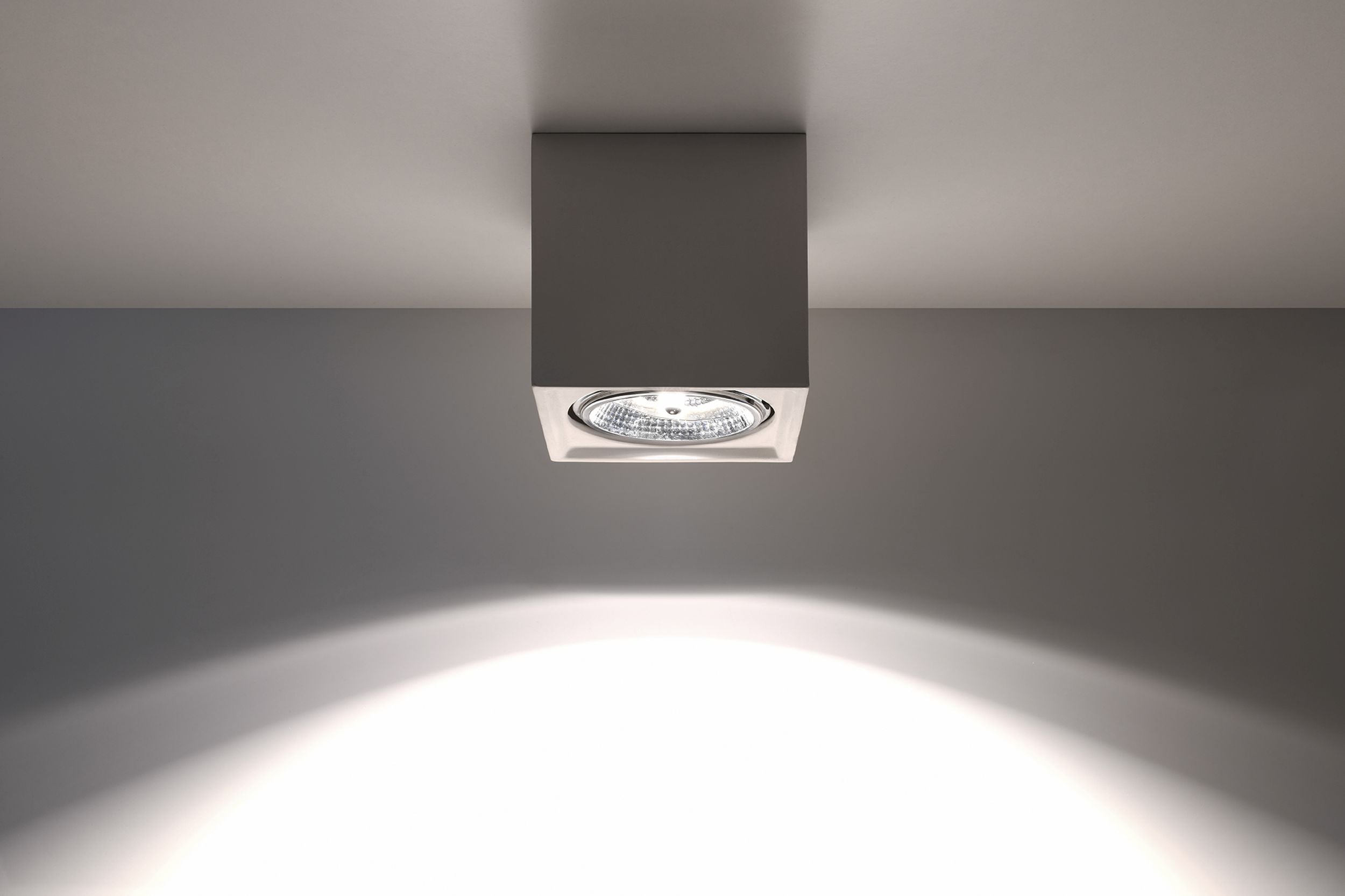 Spot Siegg z ceramiki 14 cm kwadratowy biały