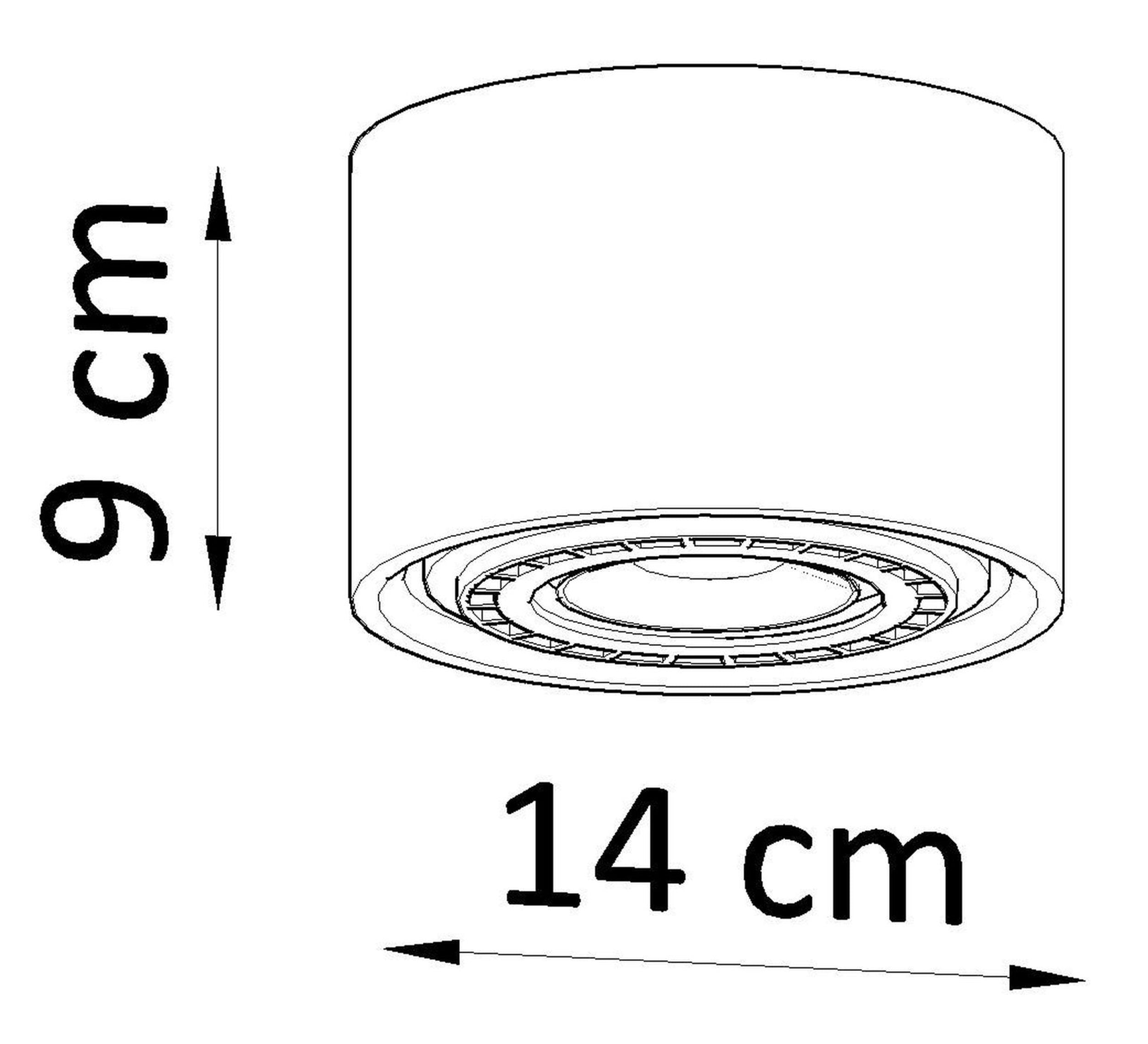 Spot tuba Obett ⌀14 cm beton