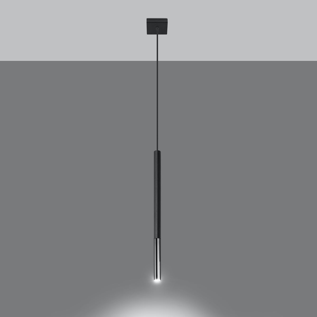 Lampa wisząca Mozaica 1 czarny/chrom