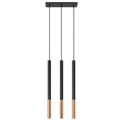 Lampa wisząca Mozaica 3L czarny/miedź